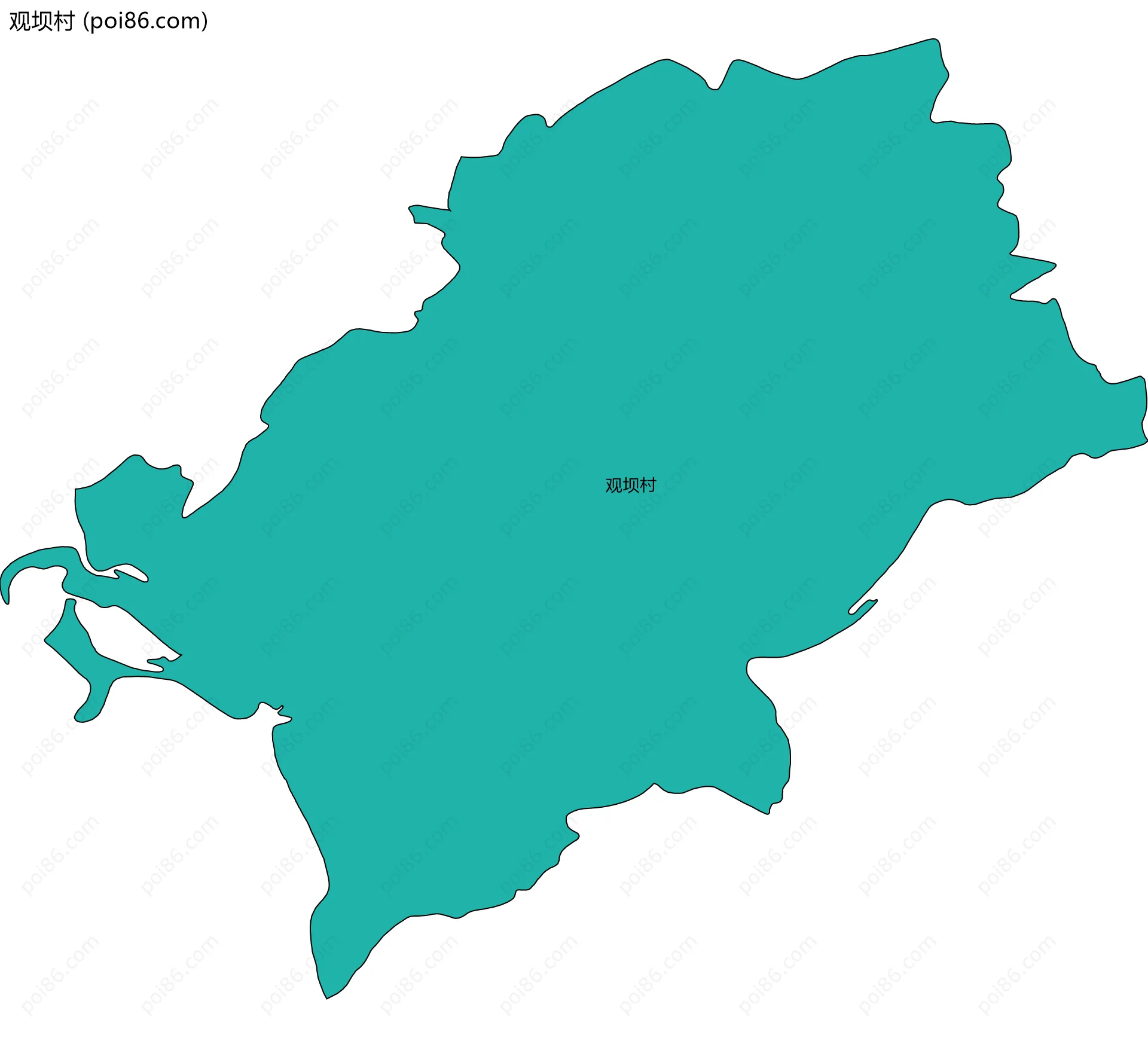 观坝村边界地图