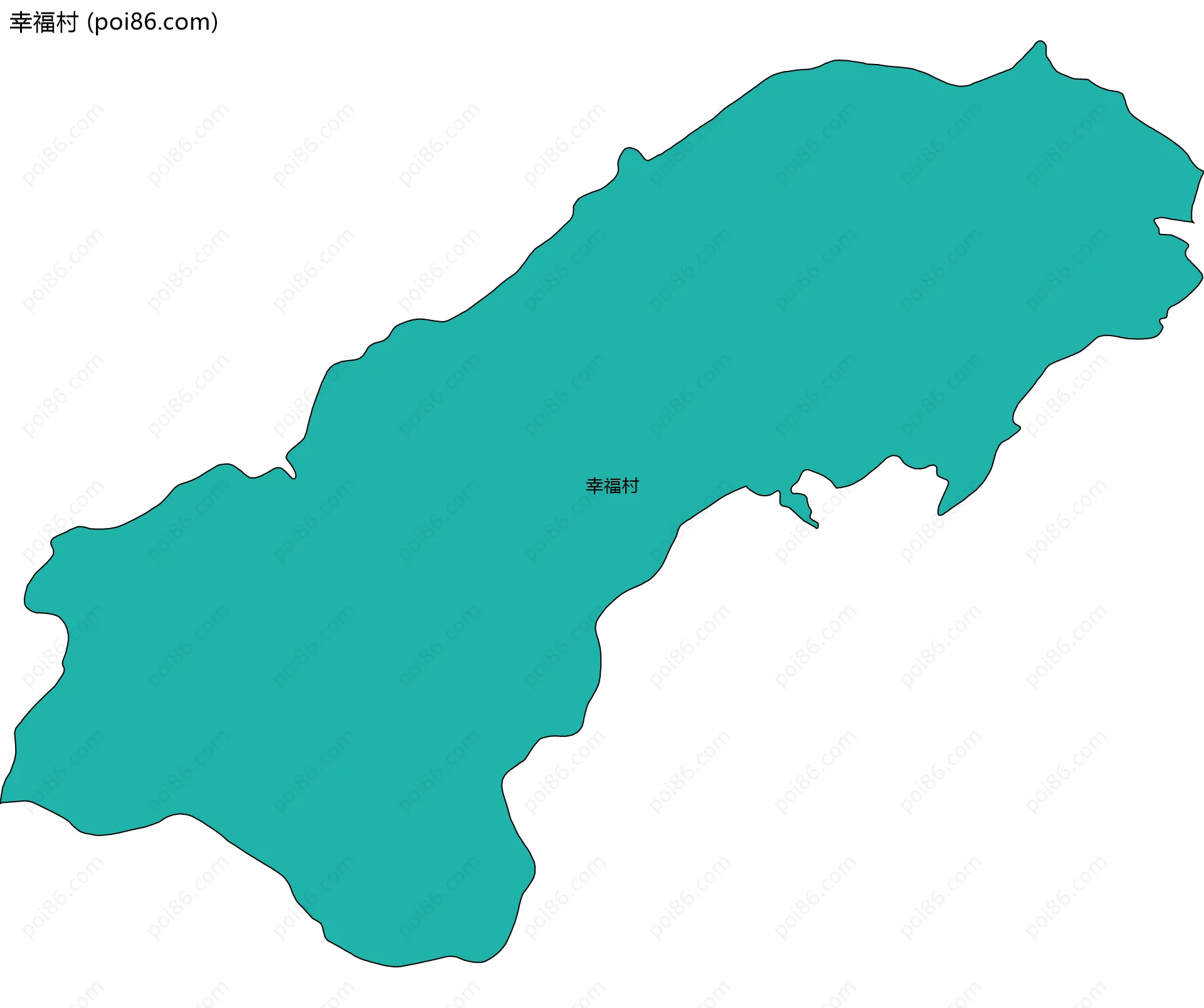 幸福村边界地图