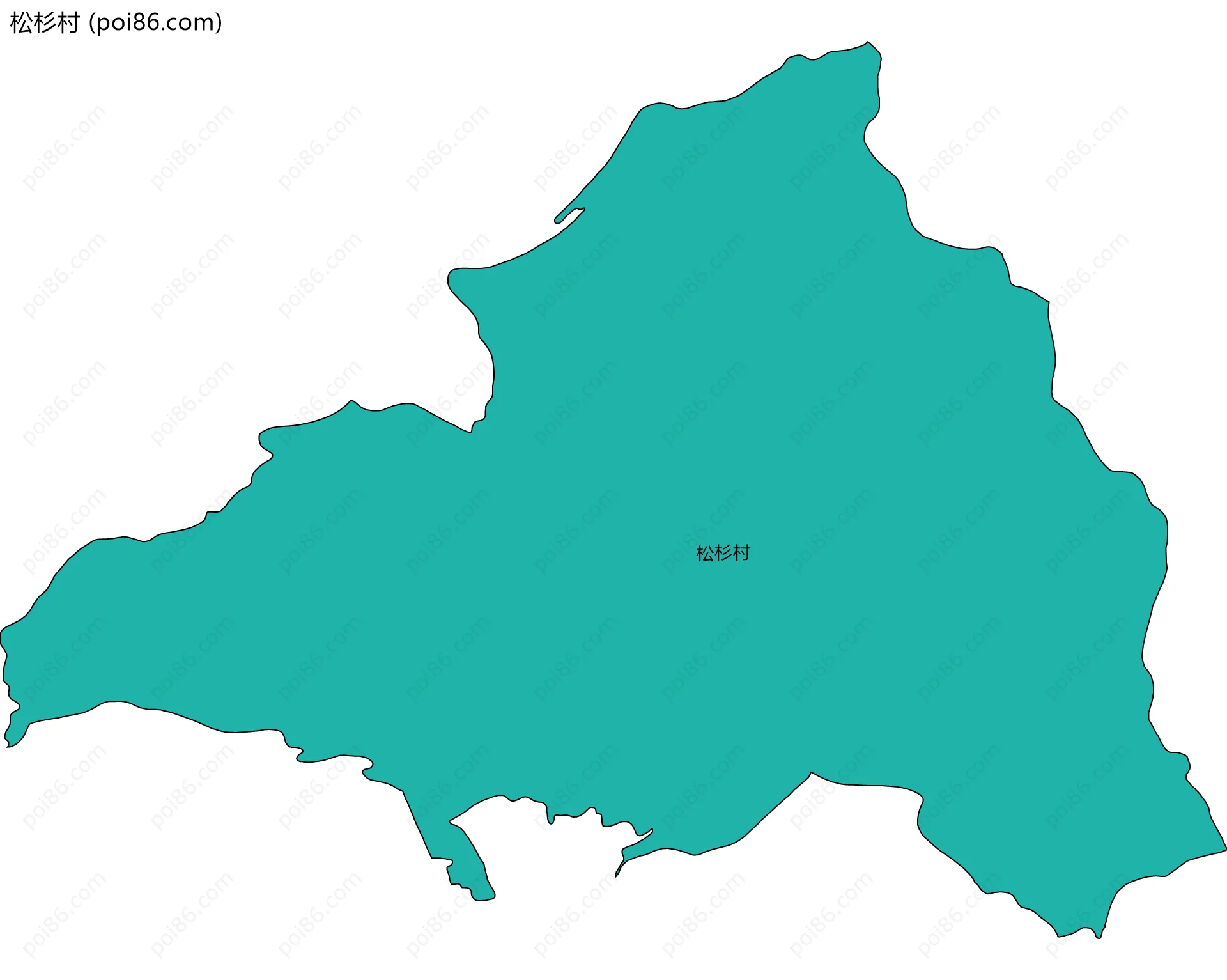 松杉村边界地图