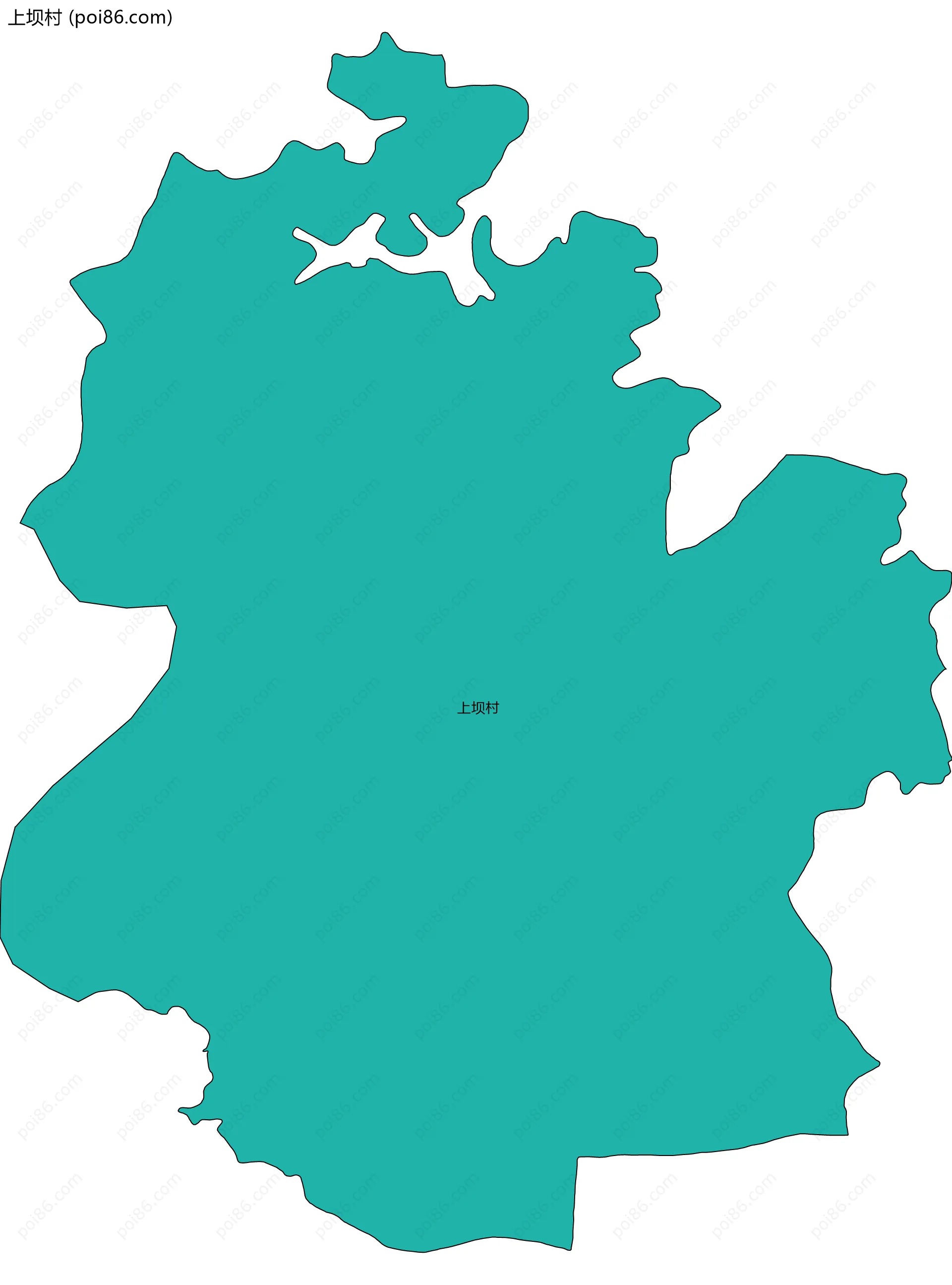 上坝村边界地图