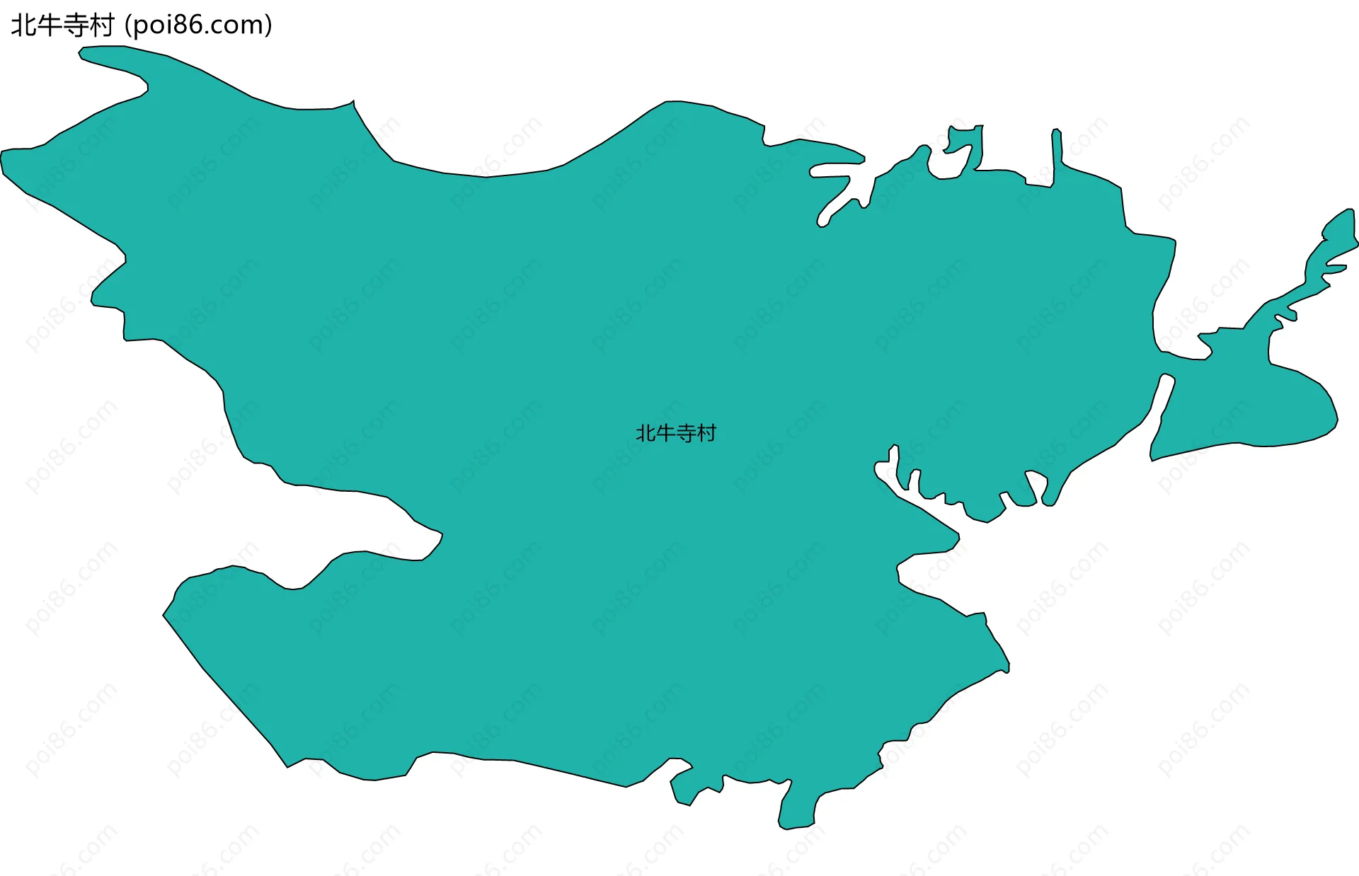 北牛寺村边界地图