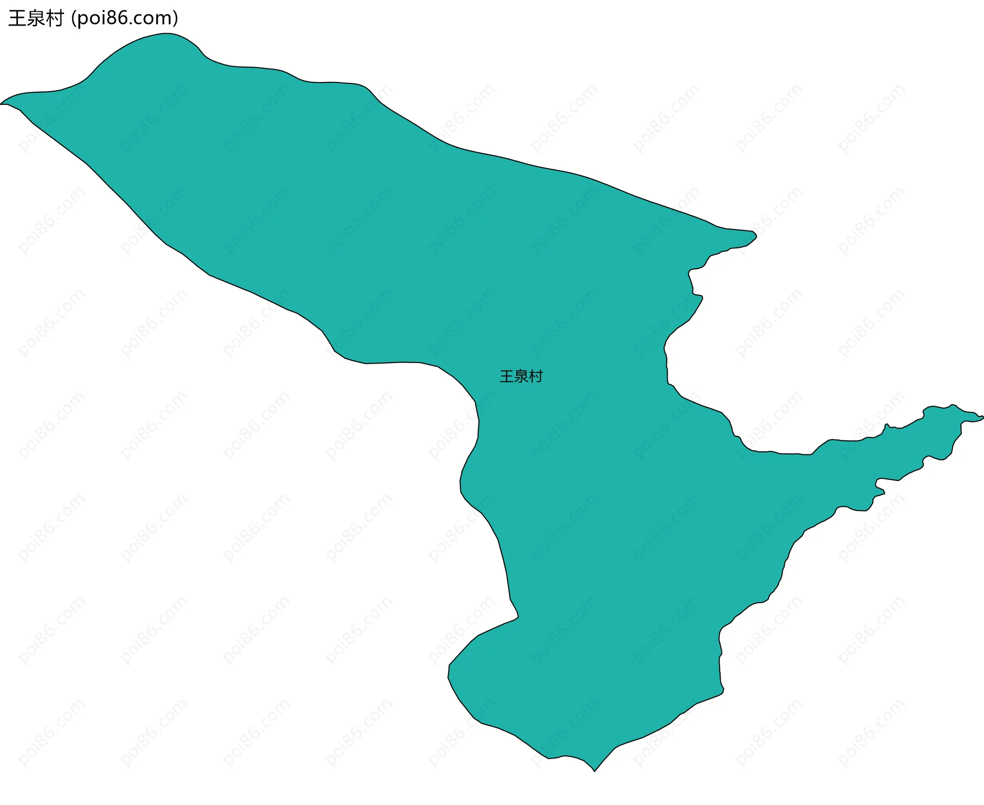 王泉村边界地图