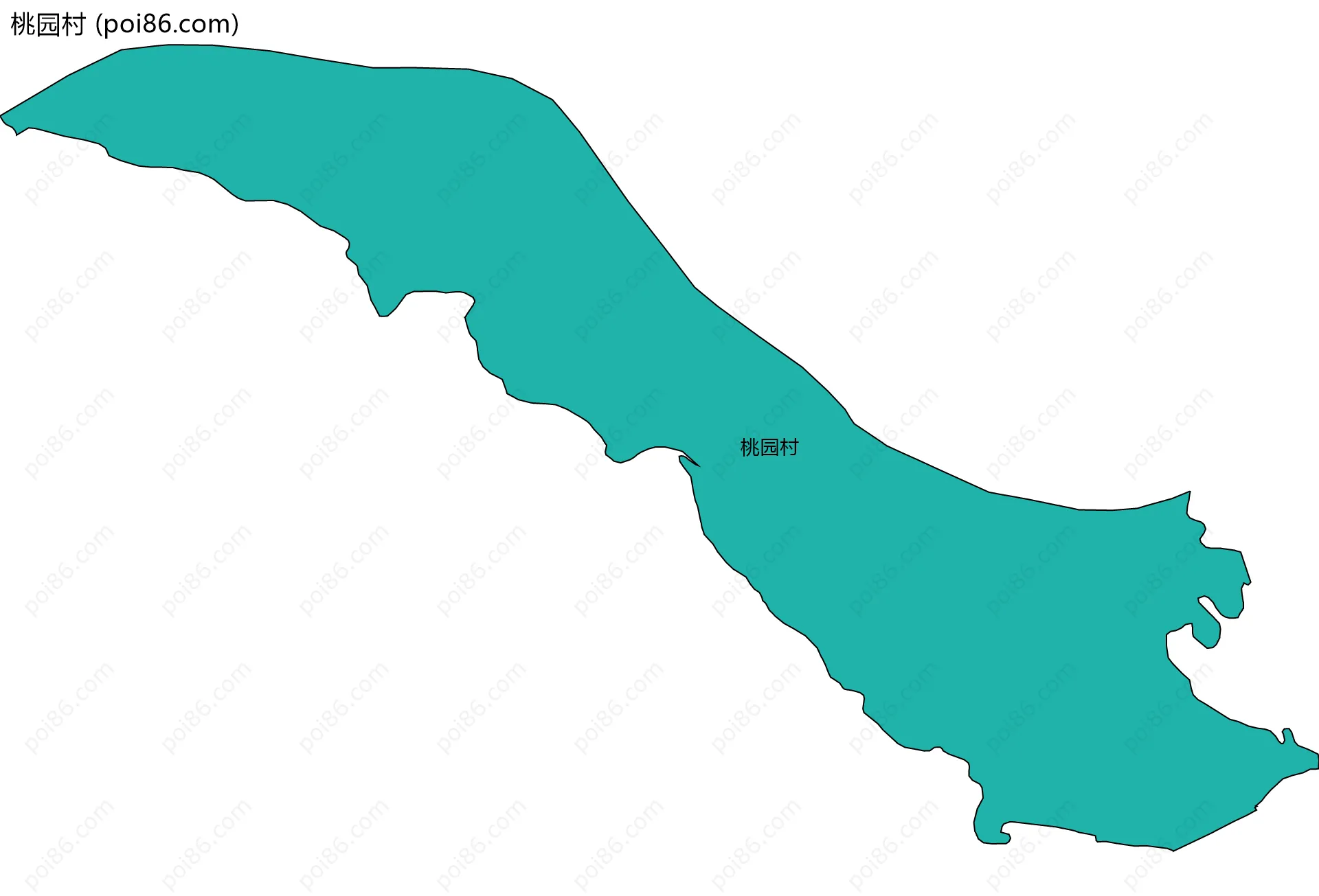 桃园村边界地图