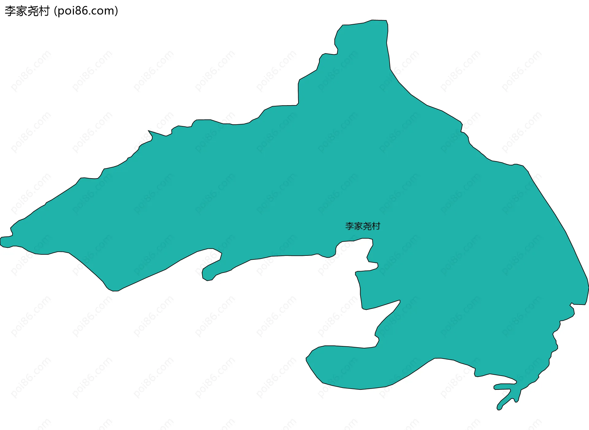 李家尧村边界地图