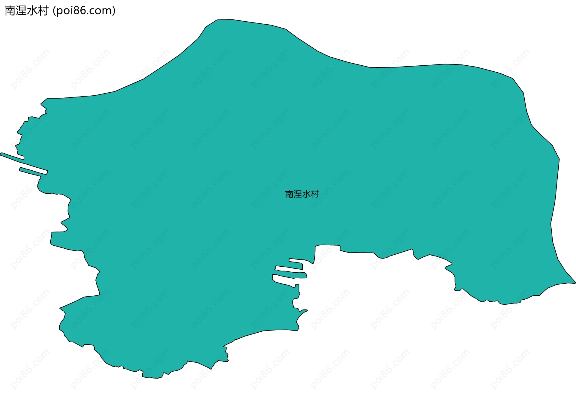 南涅水村边界地图