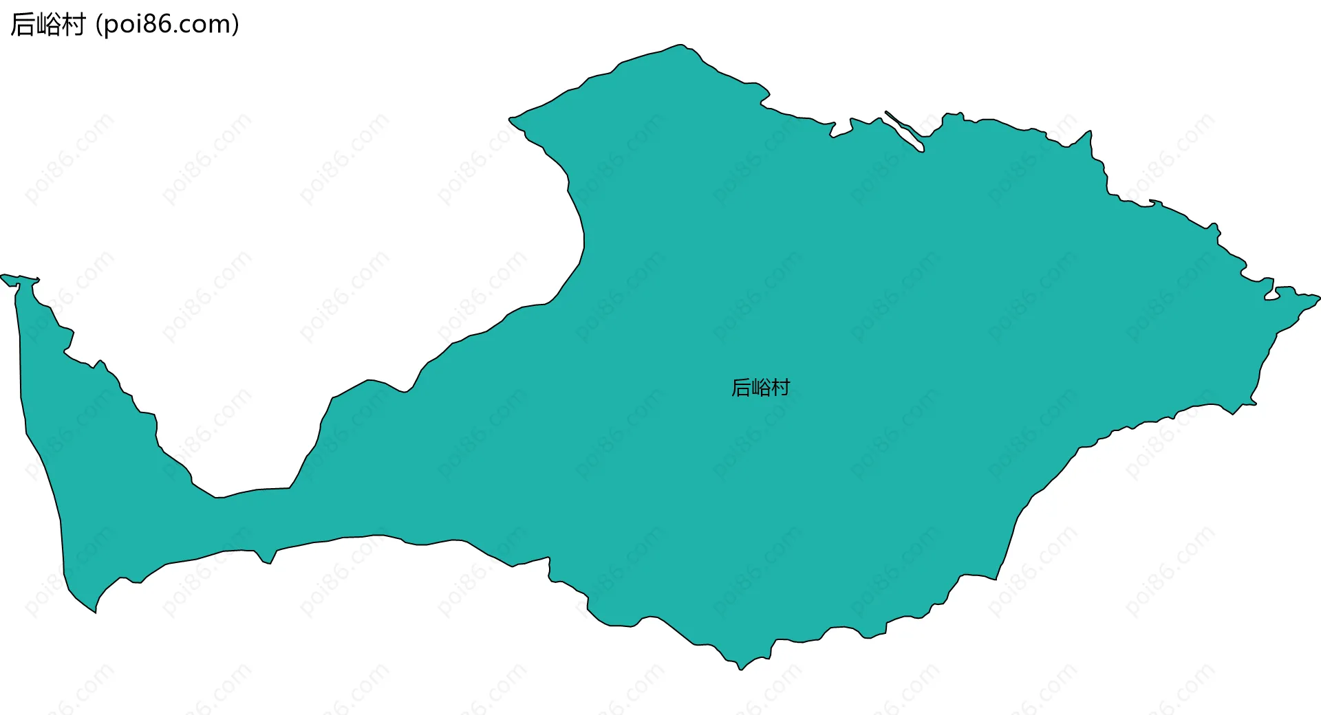 后峪村边界地图