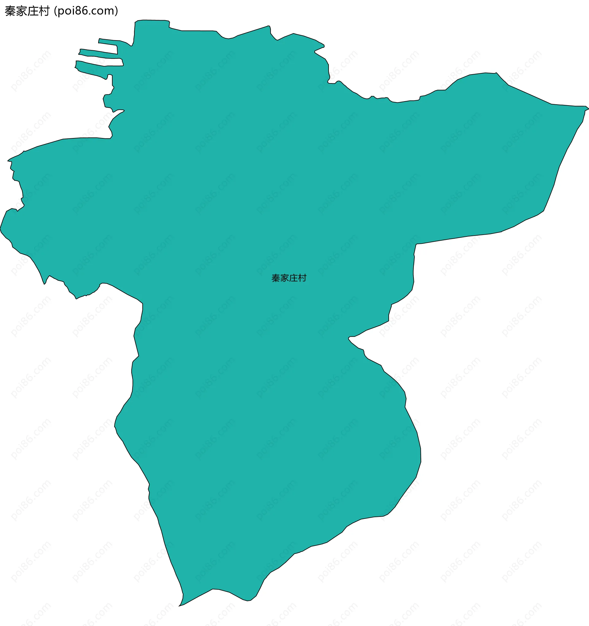 秦家庄村边界地图