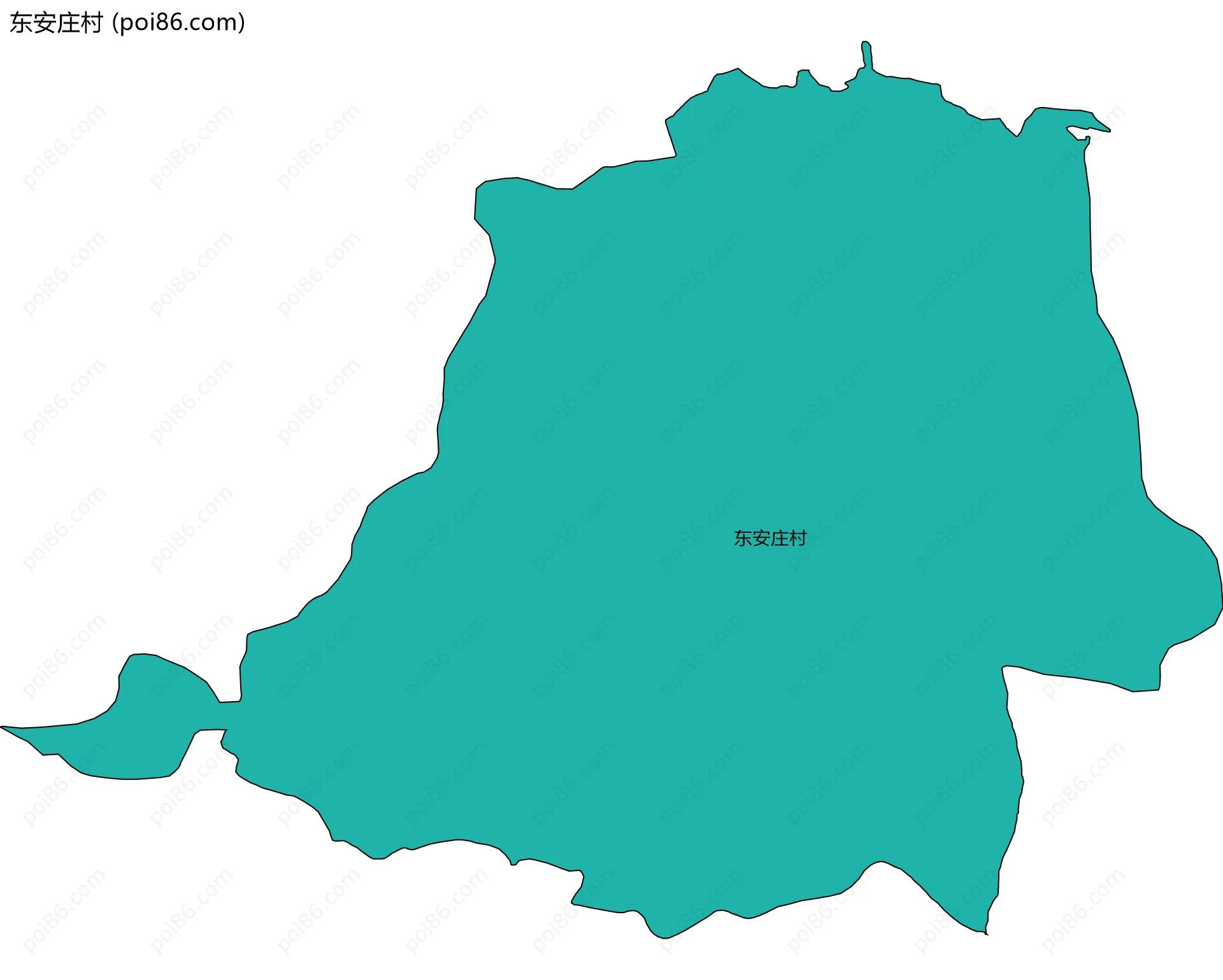 东安庄村边界地图