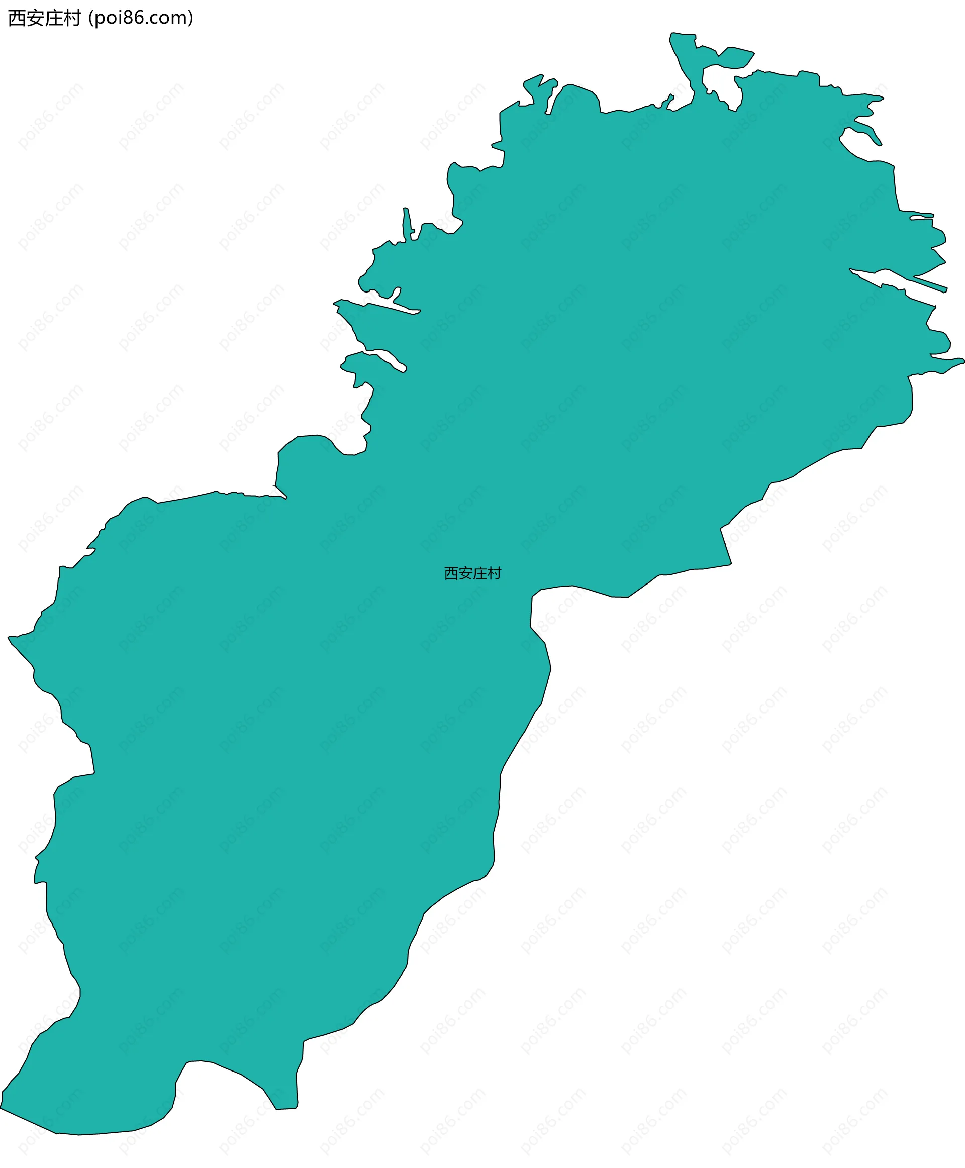 西安庄村边界地图