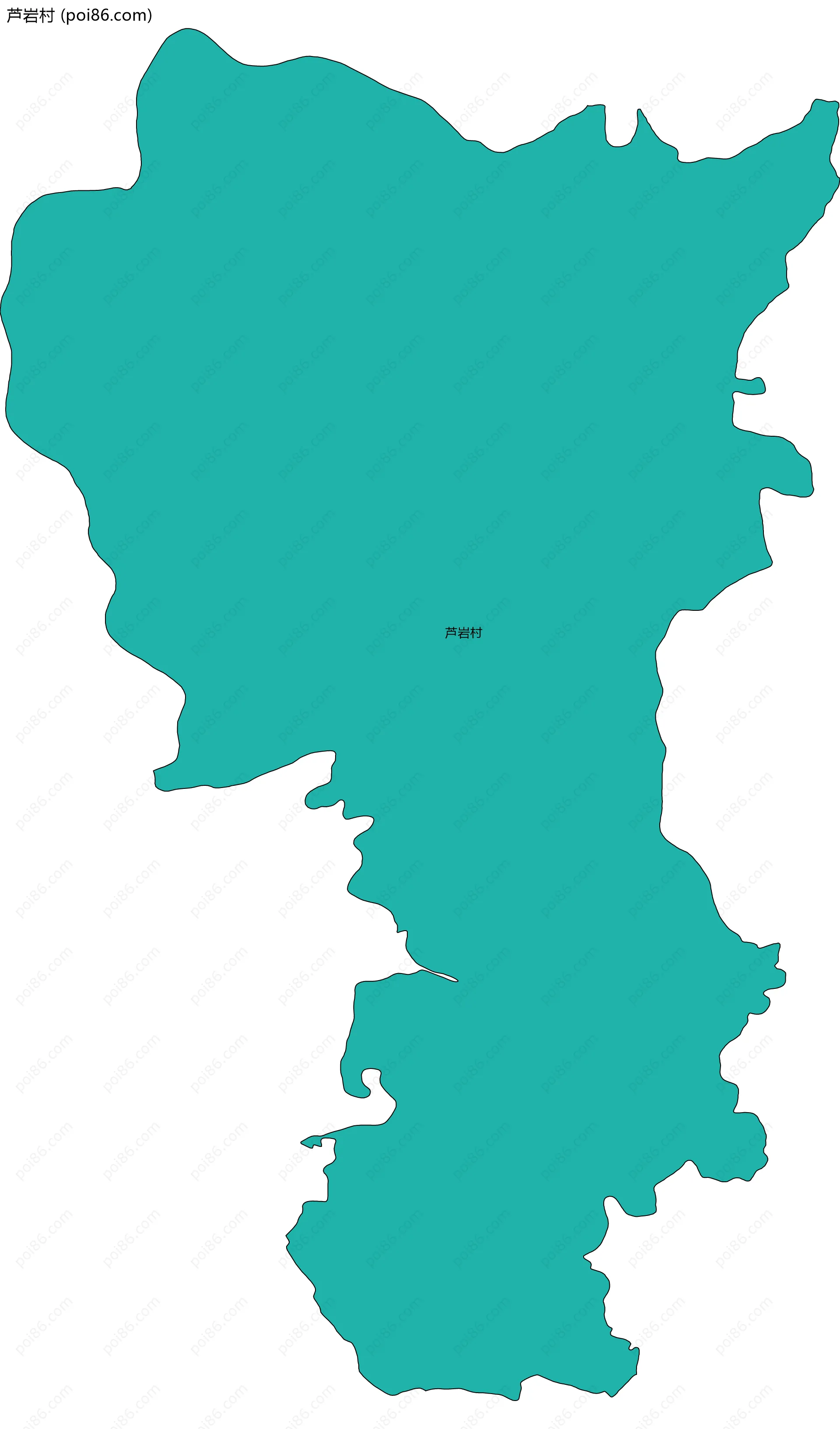 芦岩村边界地图