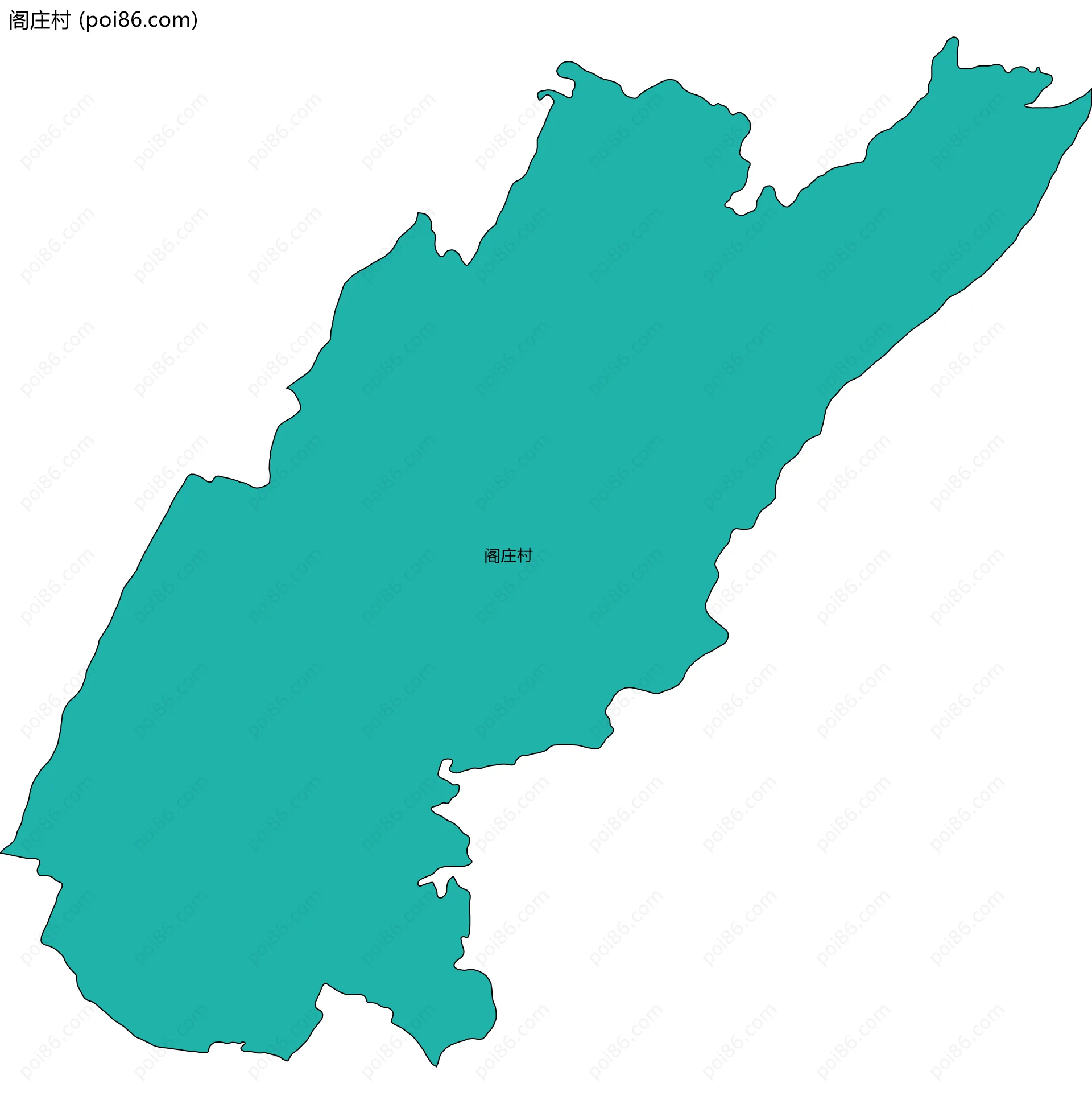 阁庄村边界地图