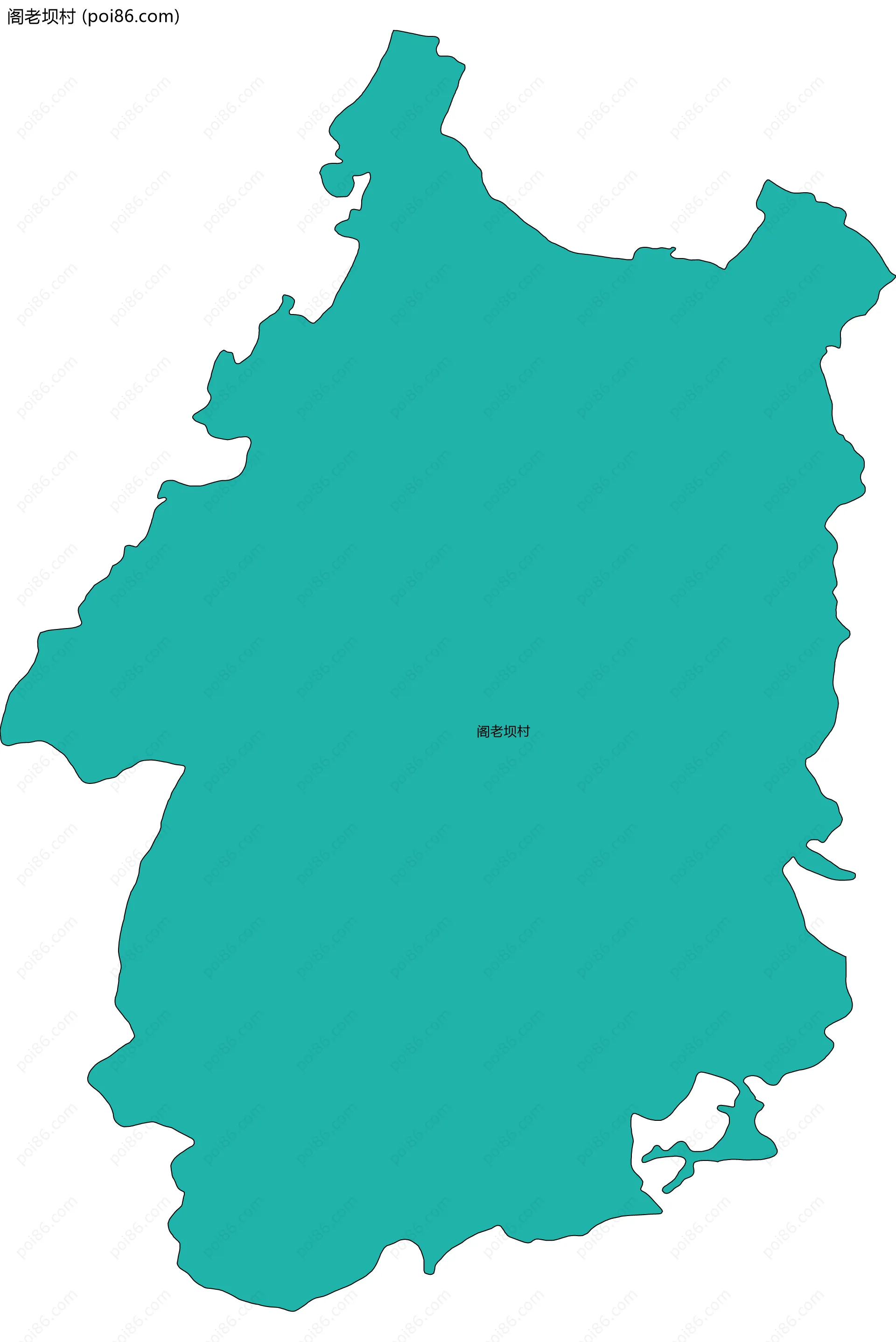 阁老坝村边界地图