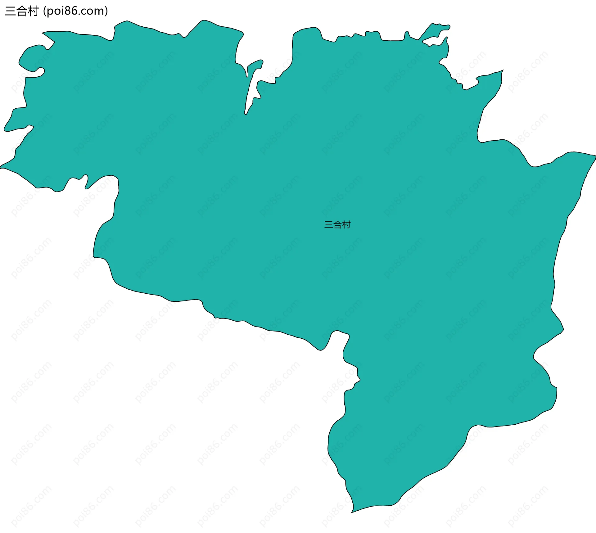 三合村边界地图