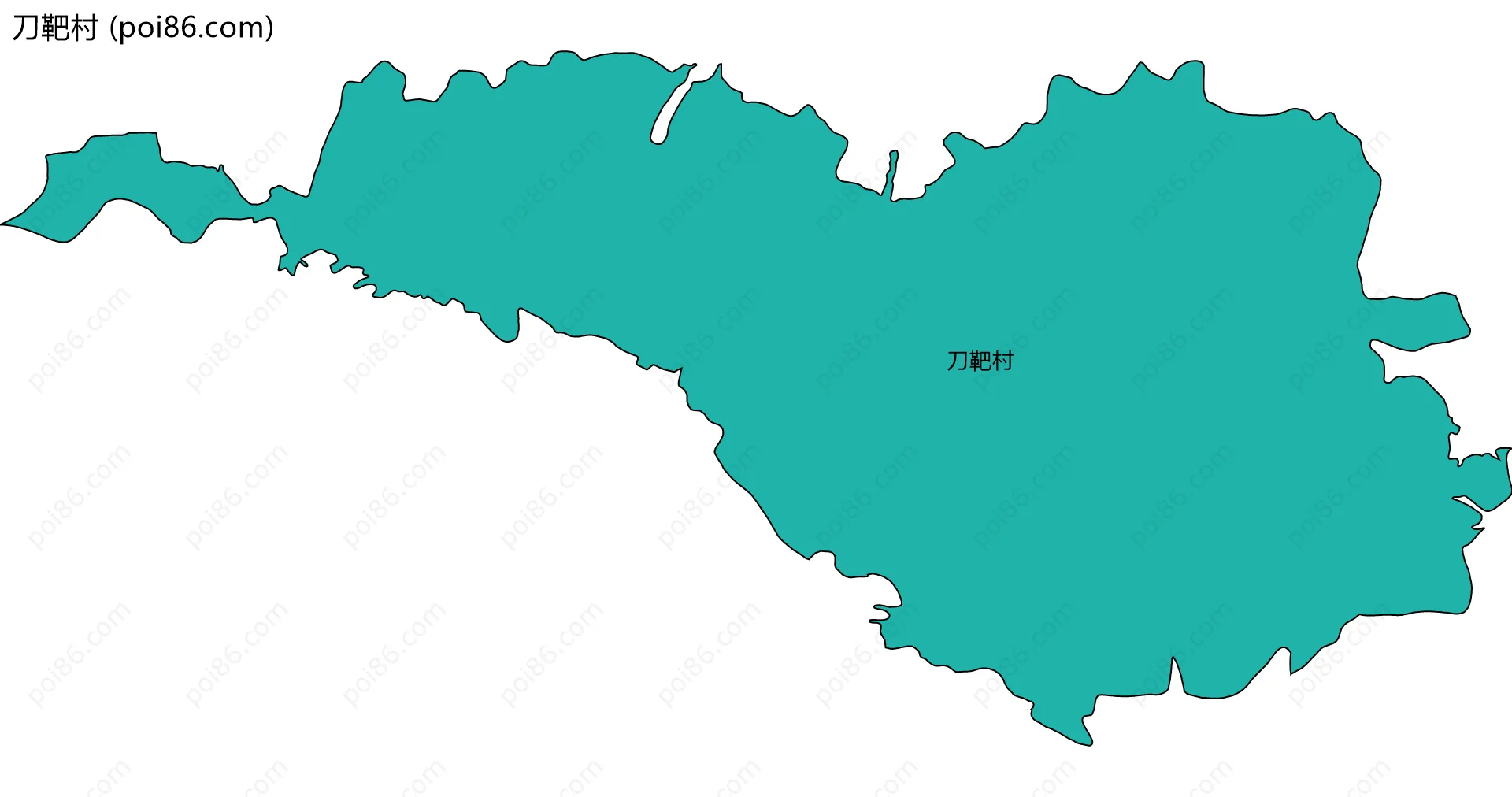 刀靶村边界地图