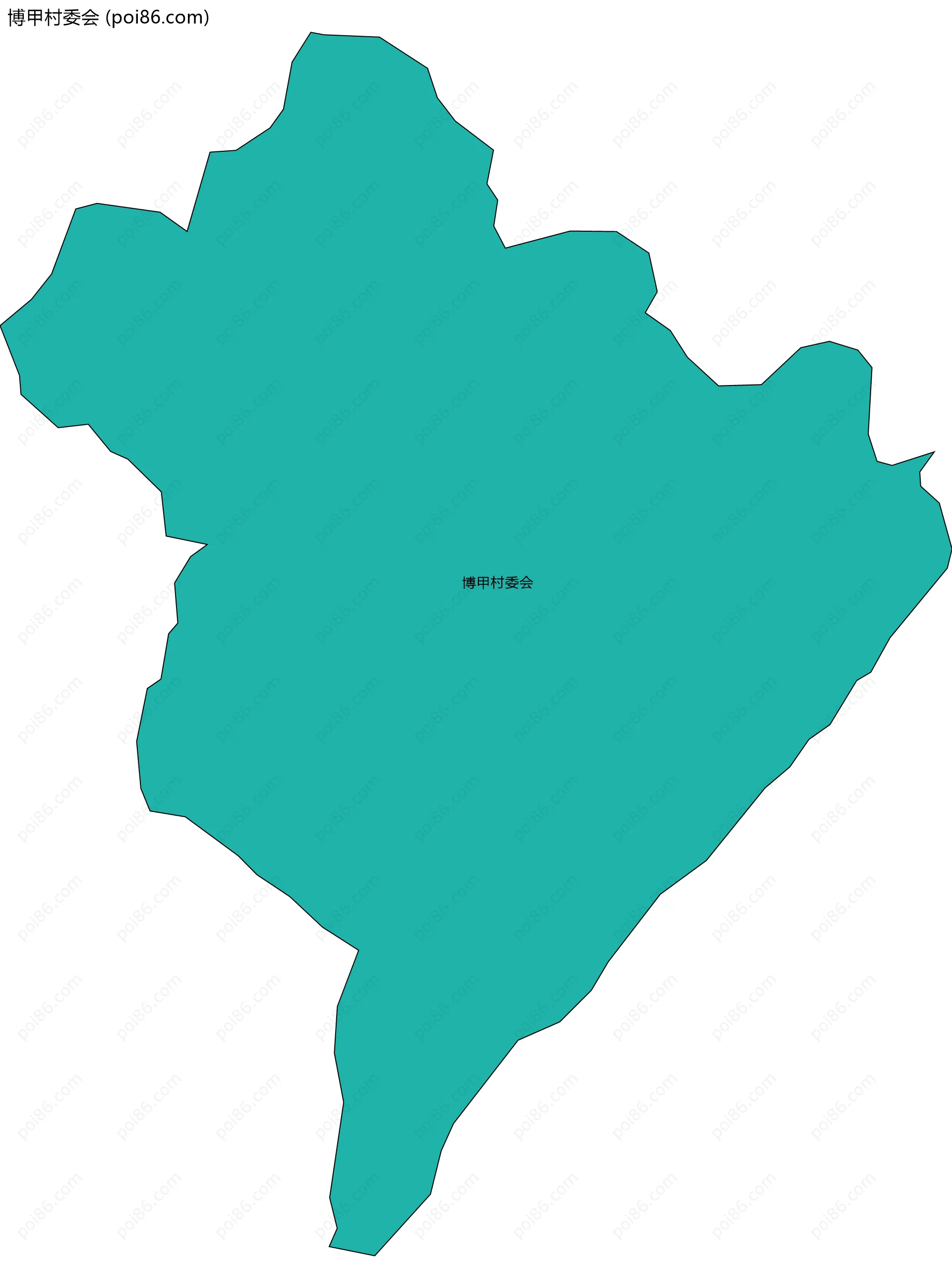 博甲村委会边界地图