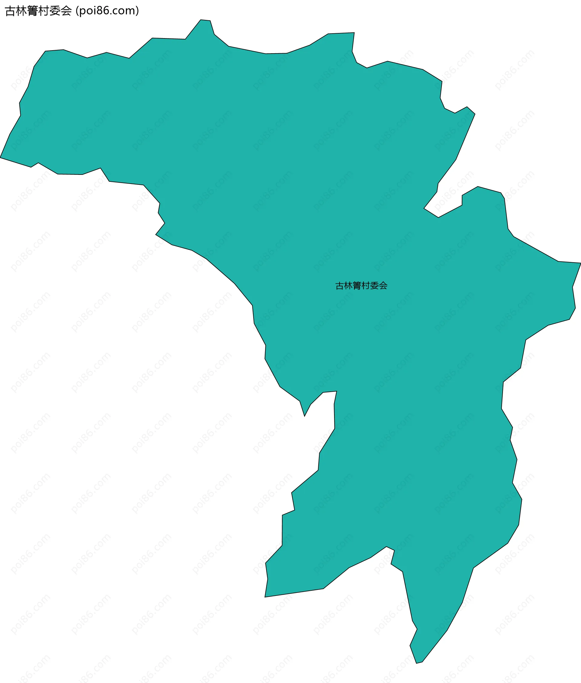 古林箐村委会边界地图