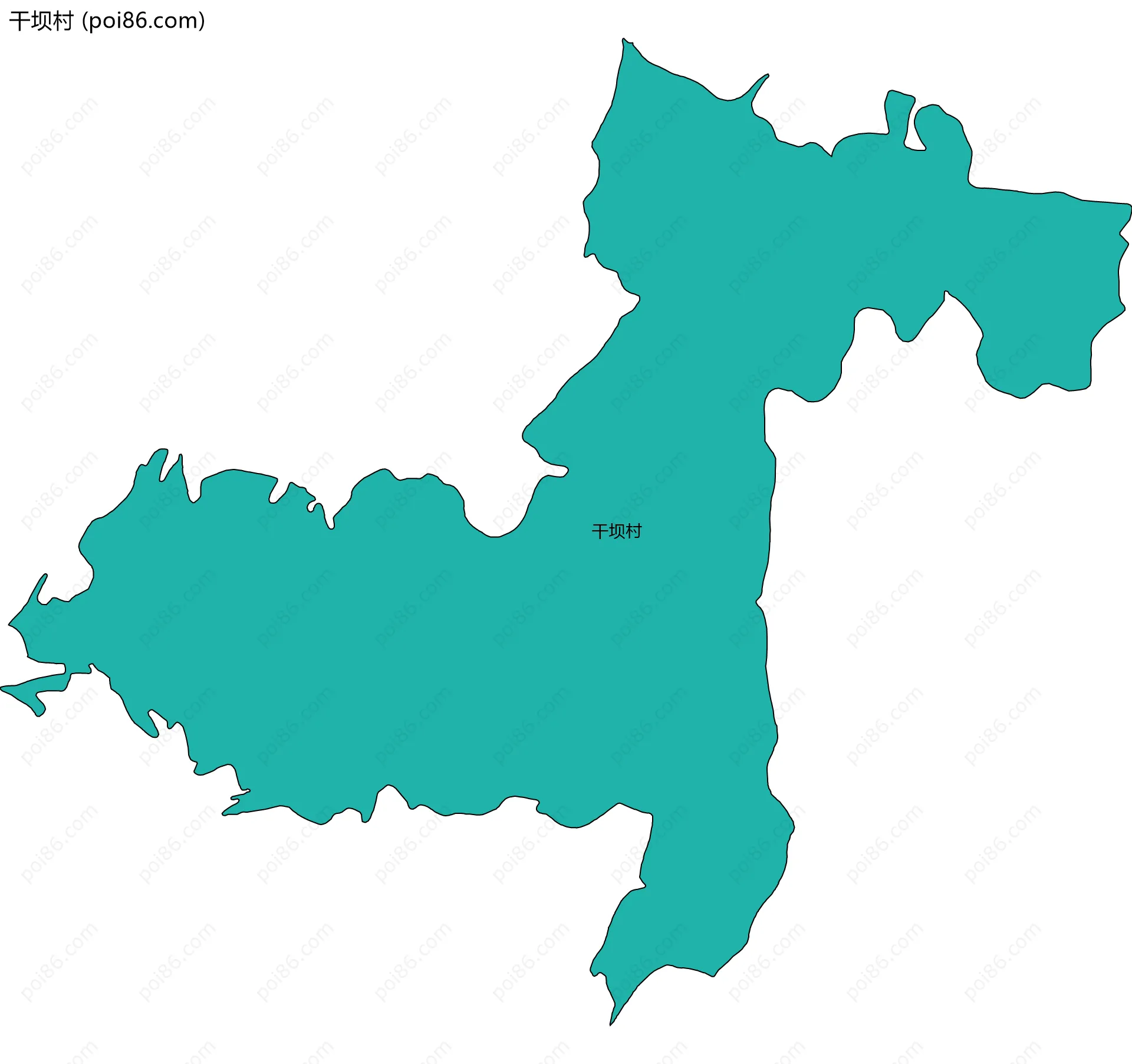 干坝村边界地图