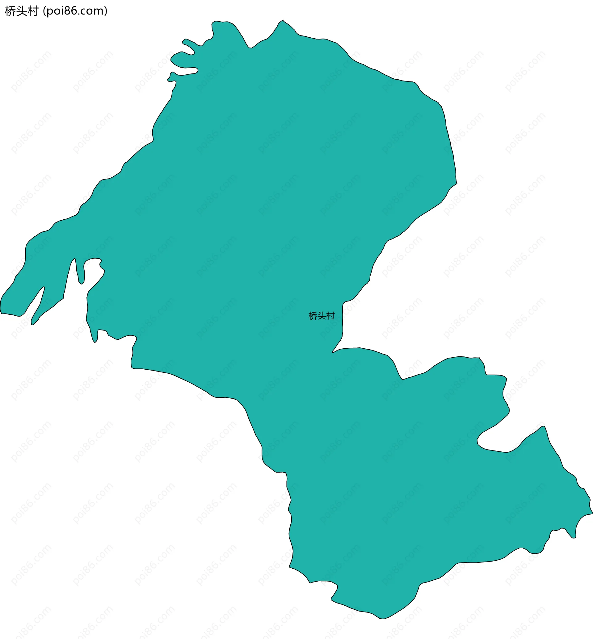 桥头村边界地图