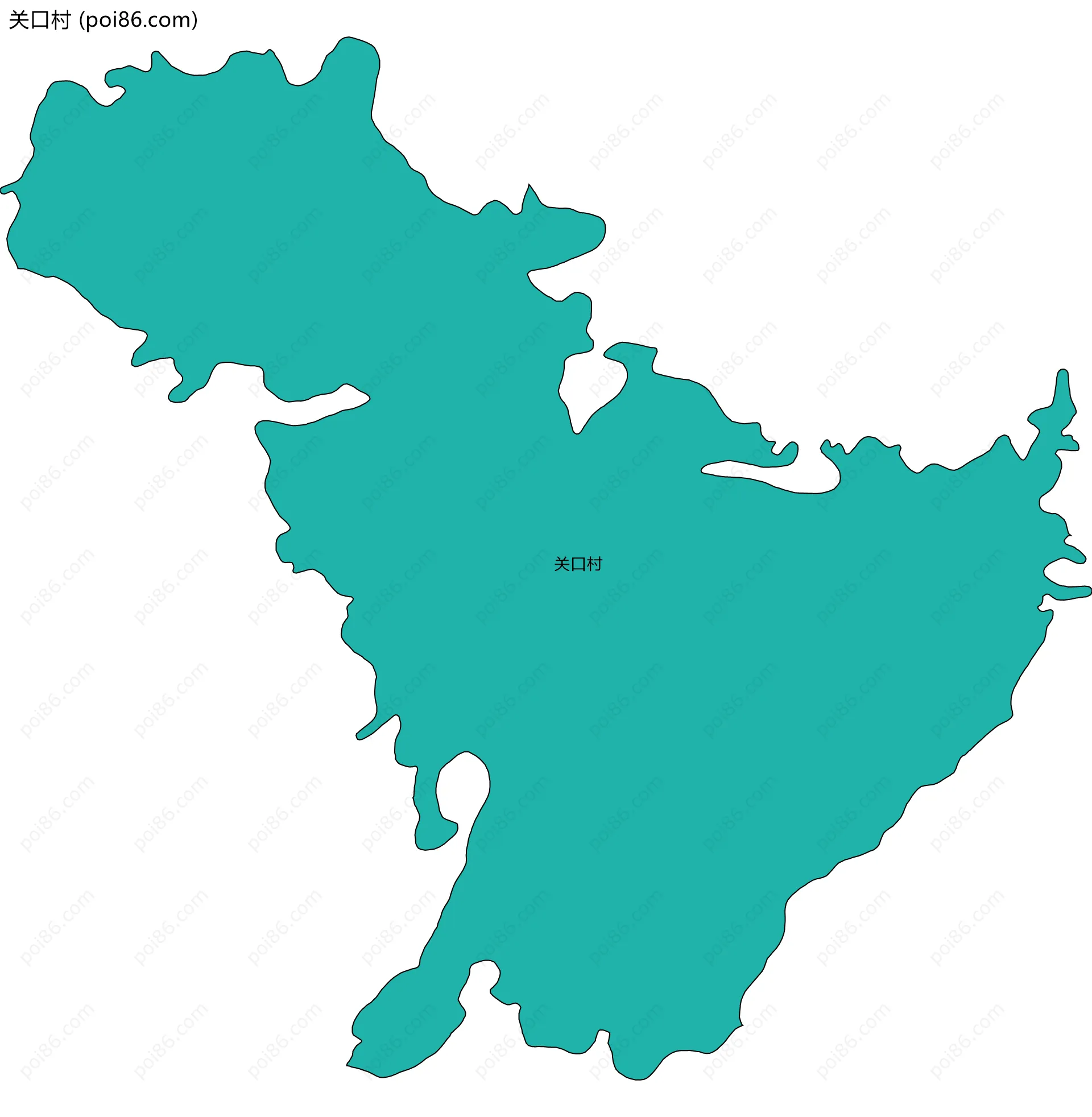 关口村边界地图