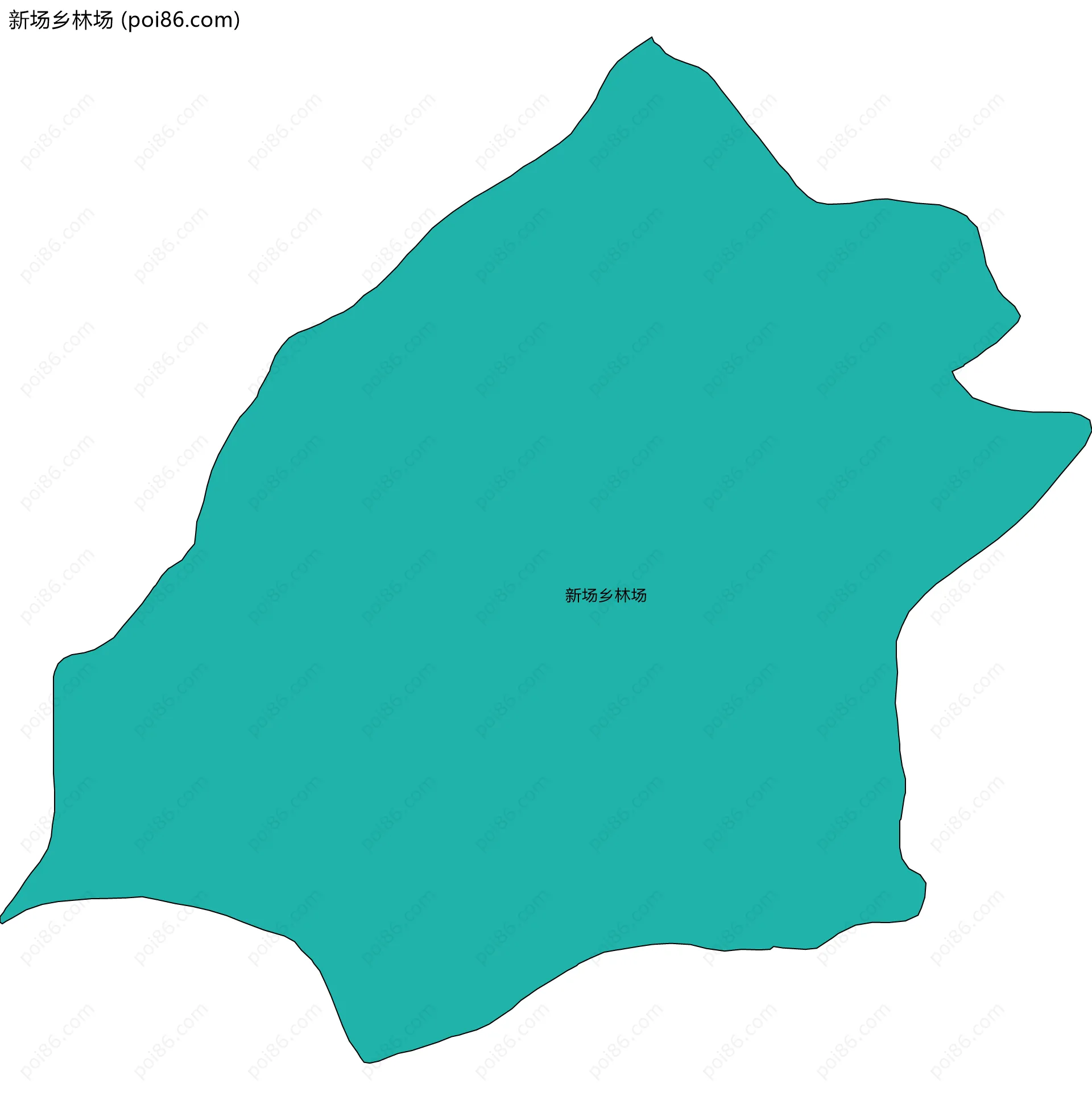 新场乡林场边界地图