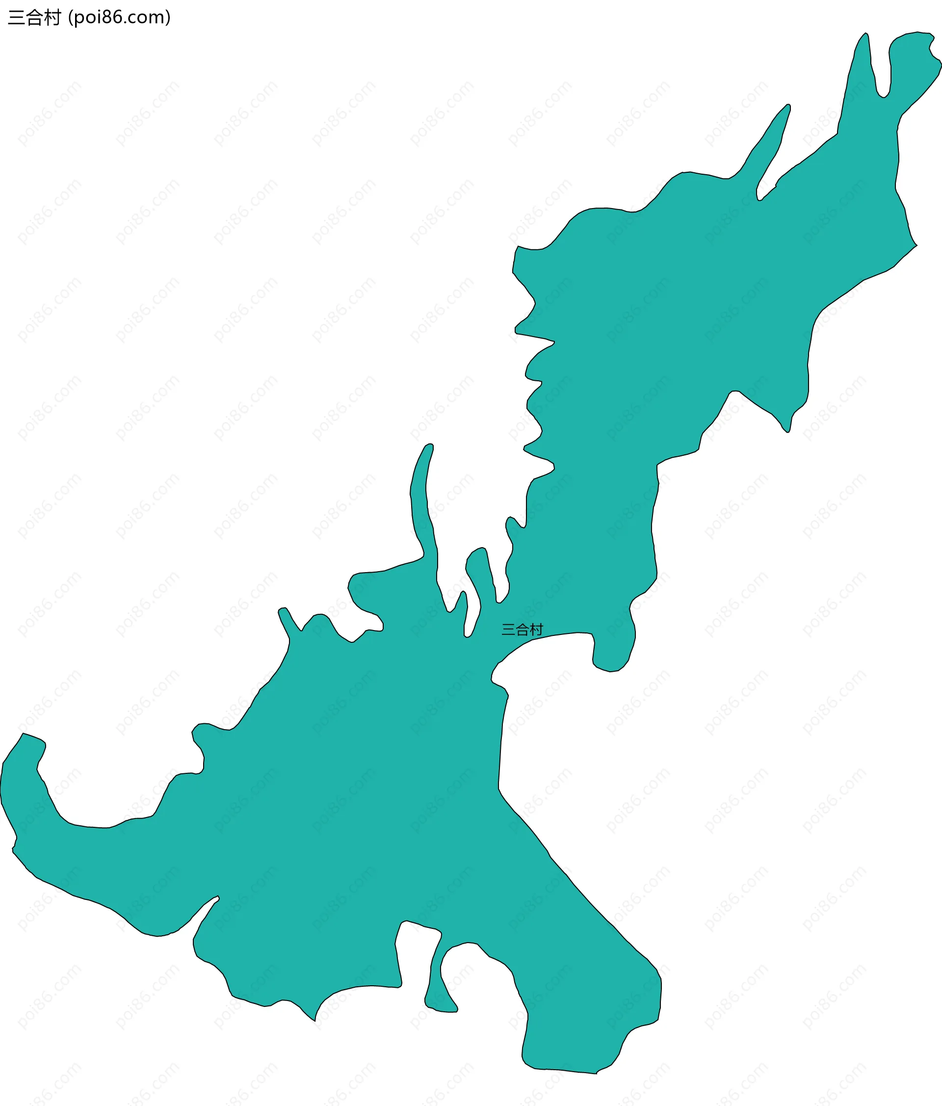 三合村边界地图