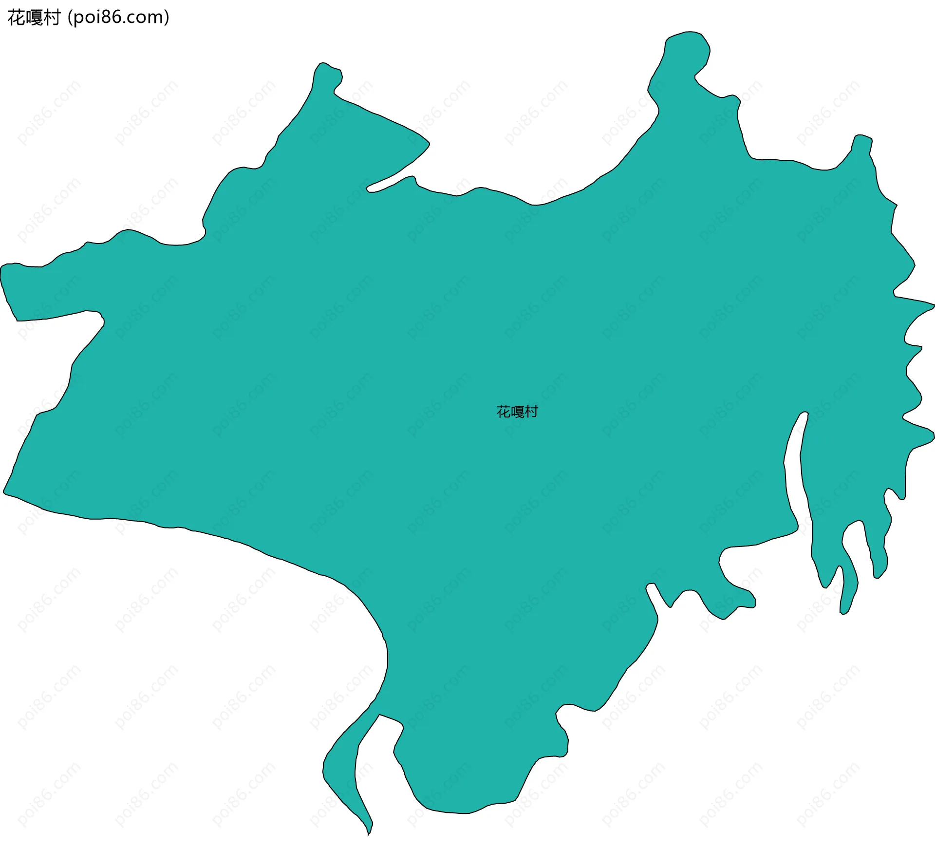 花嘎村边界地图