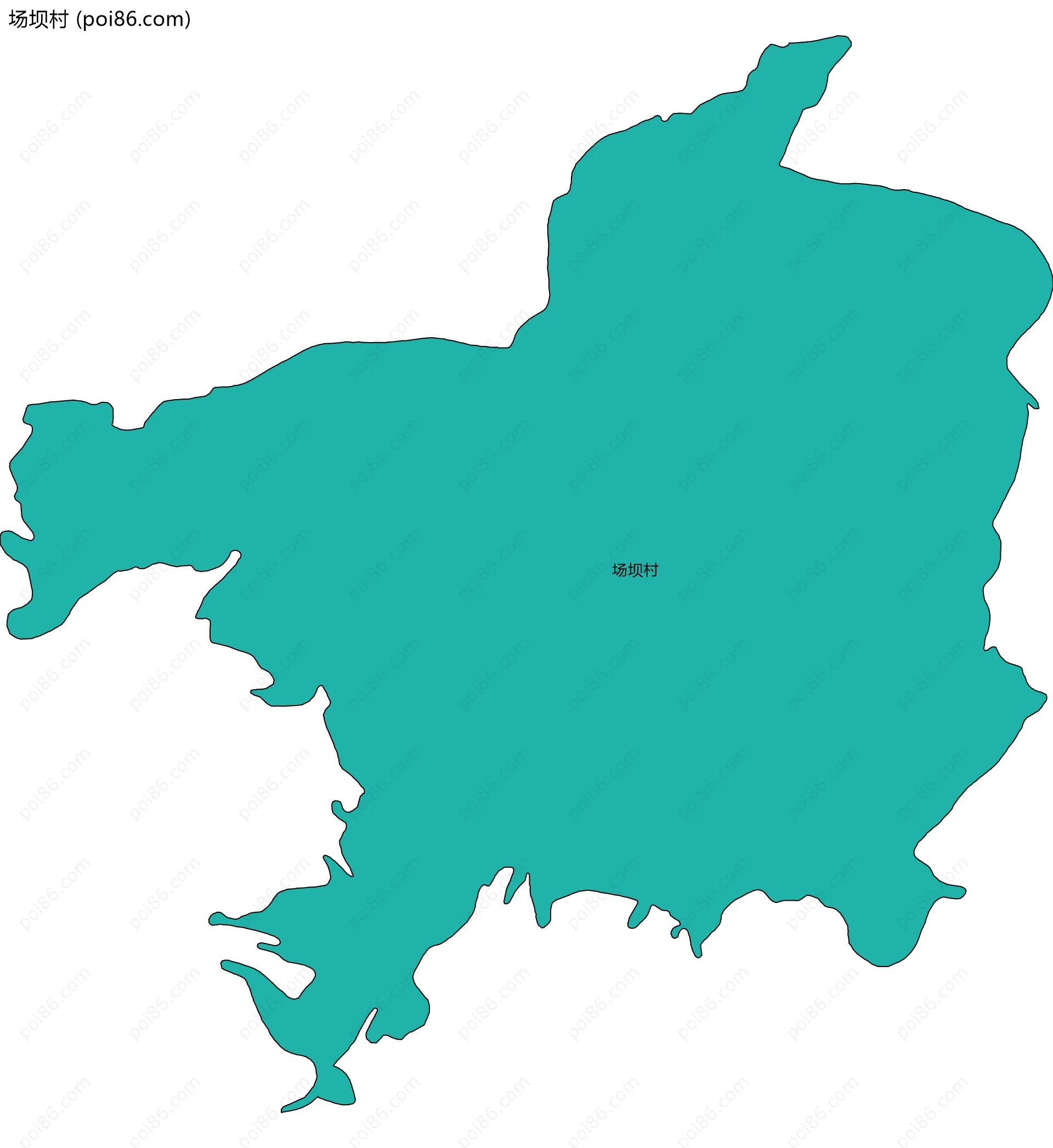 场坝村边界地图