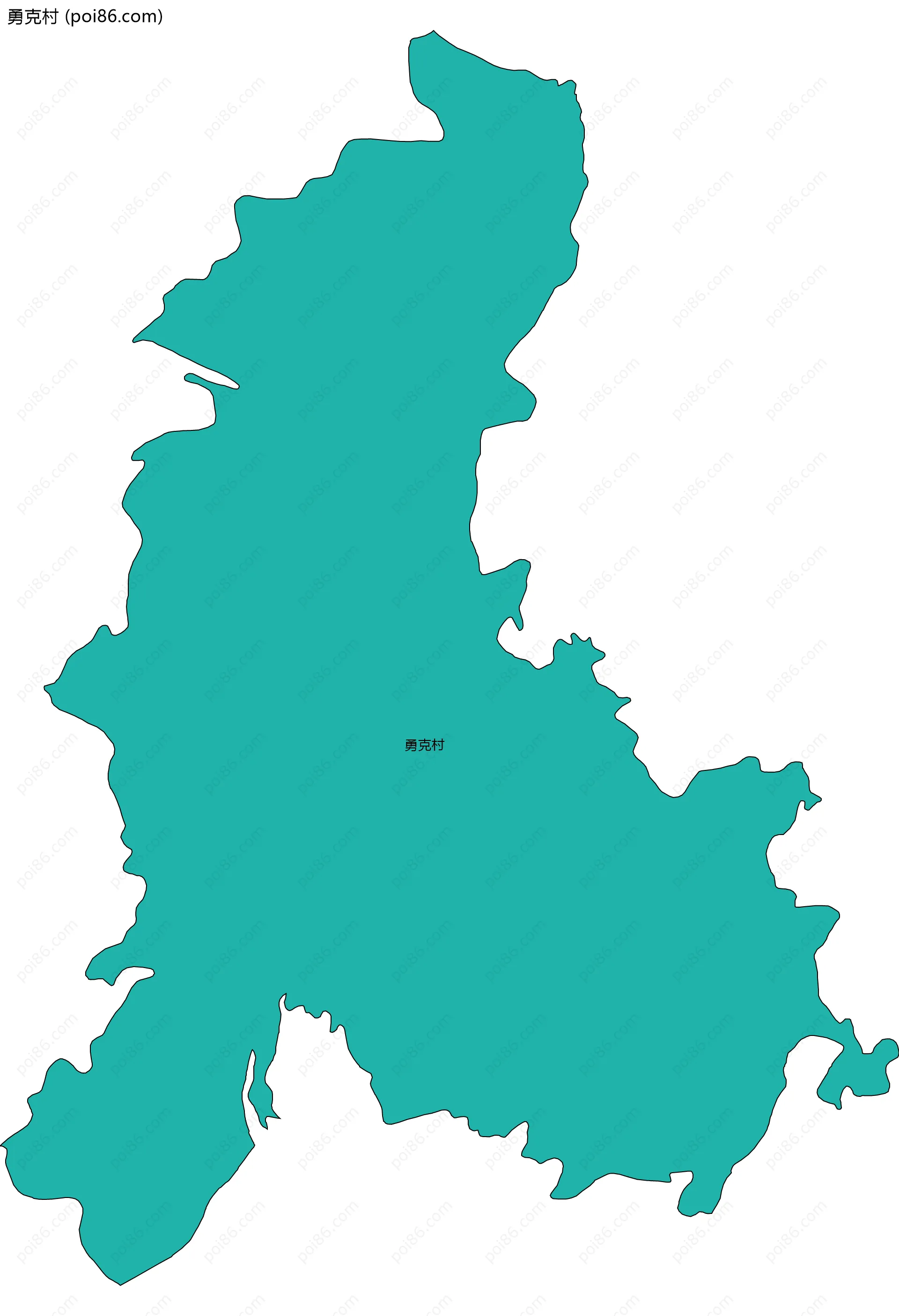 勇克村边界地图