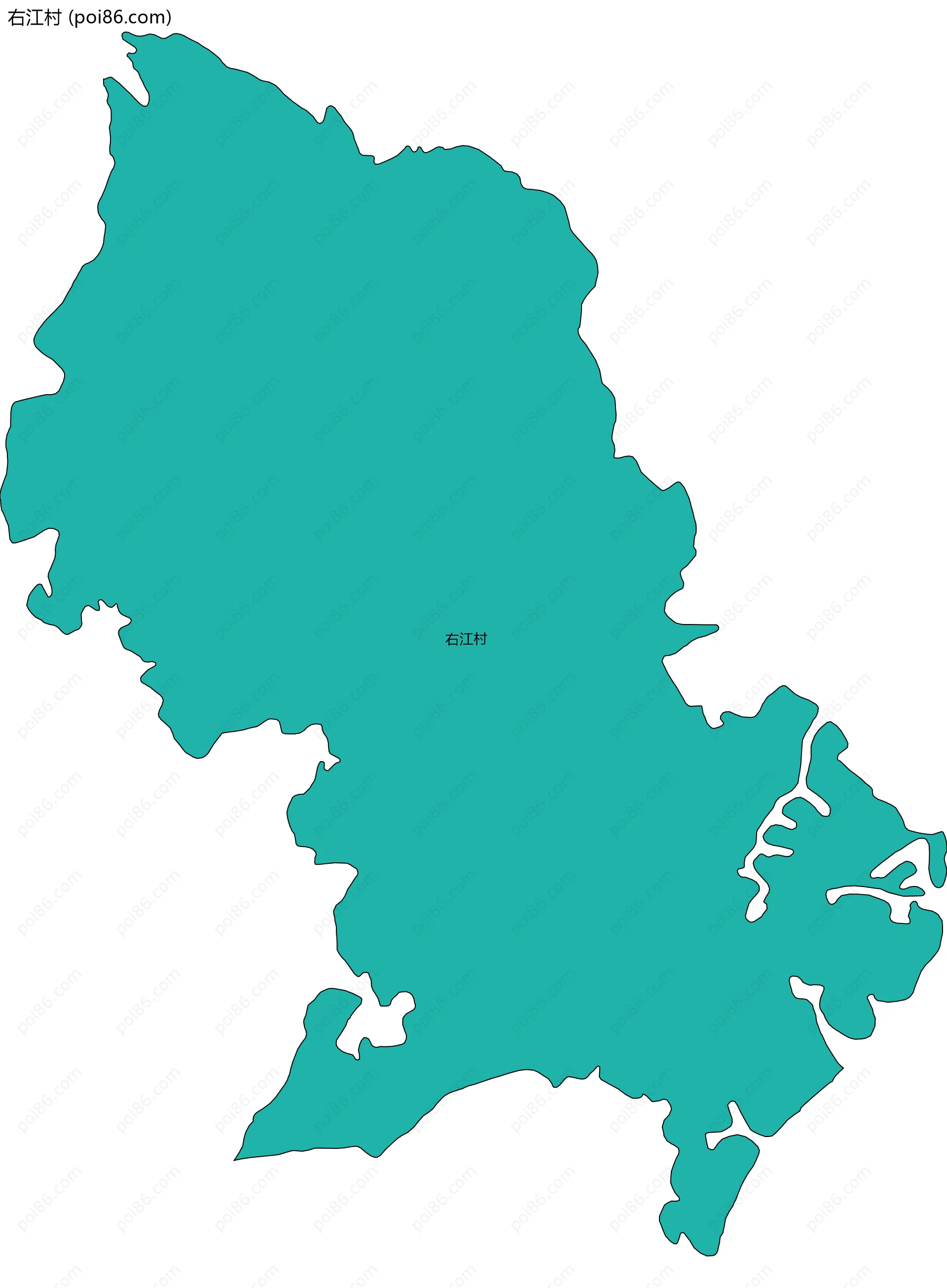 右江村边界地图