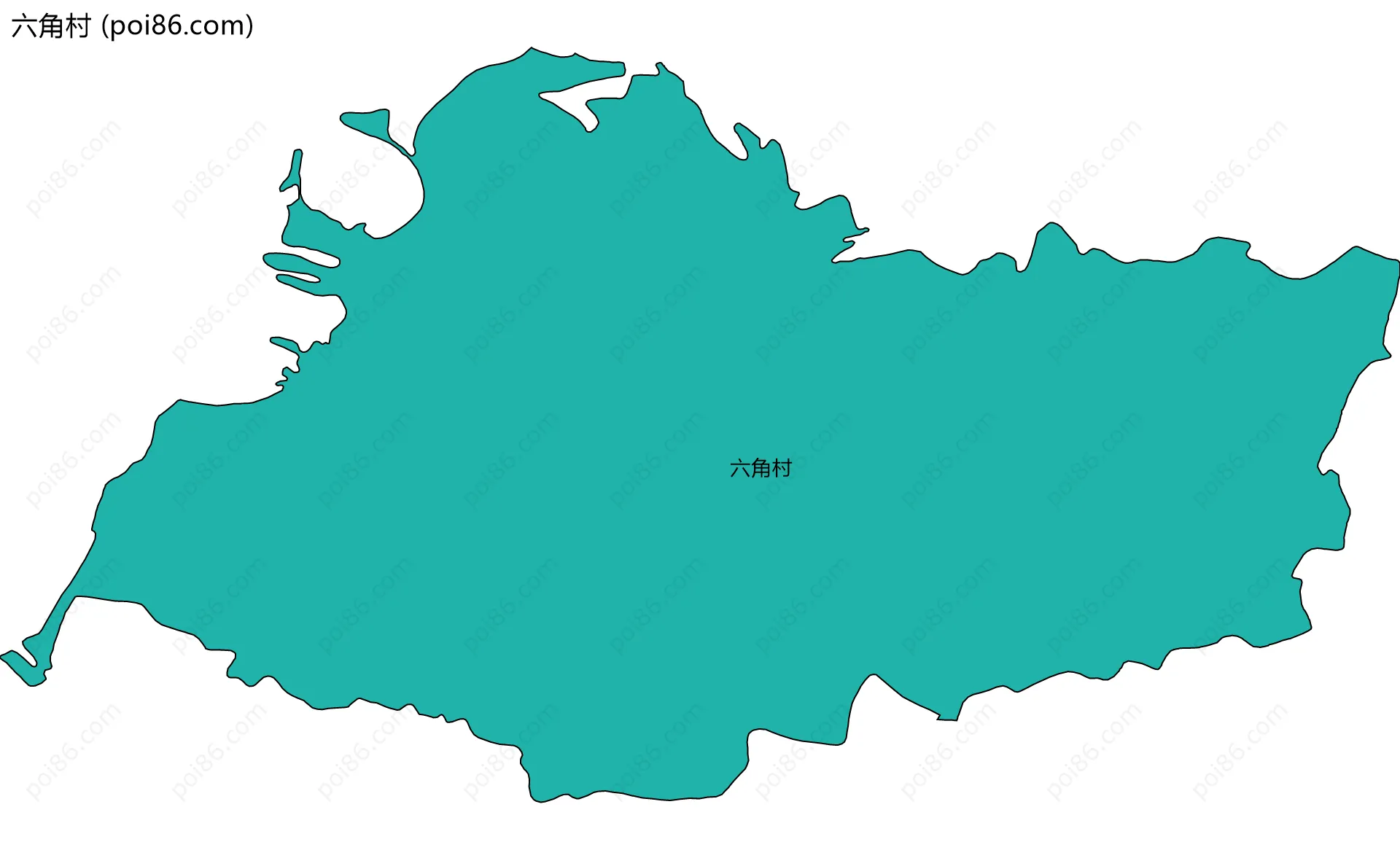 六角村边界地图