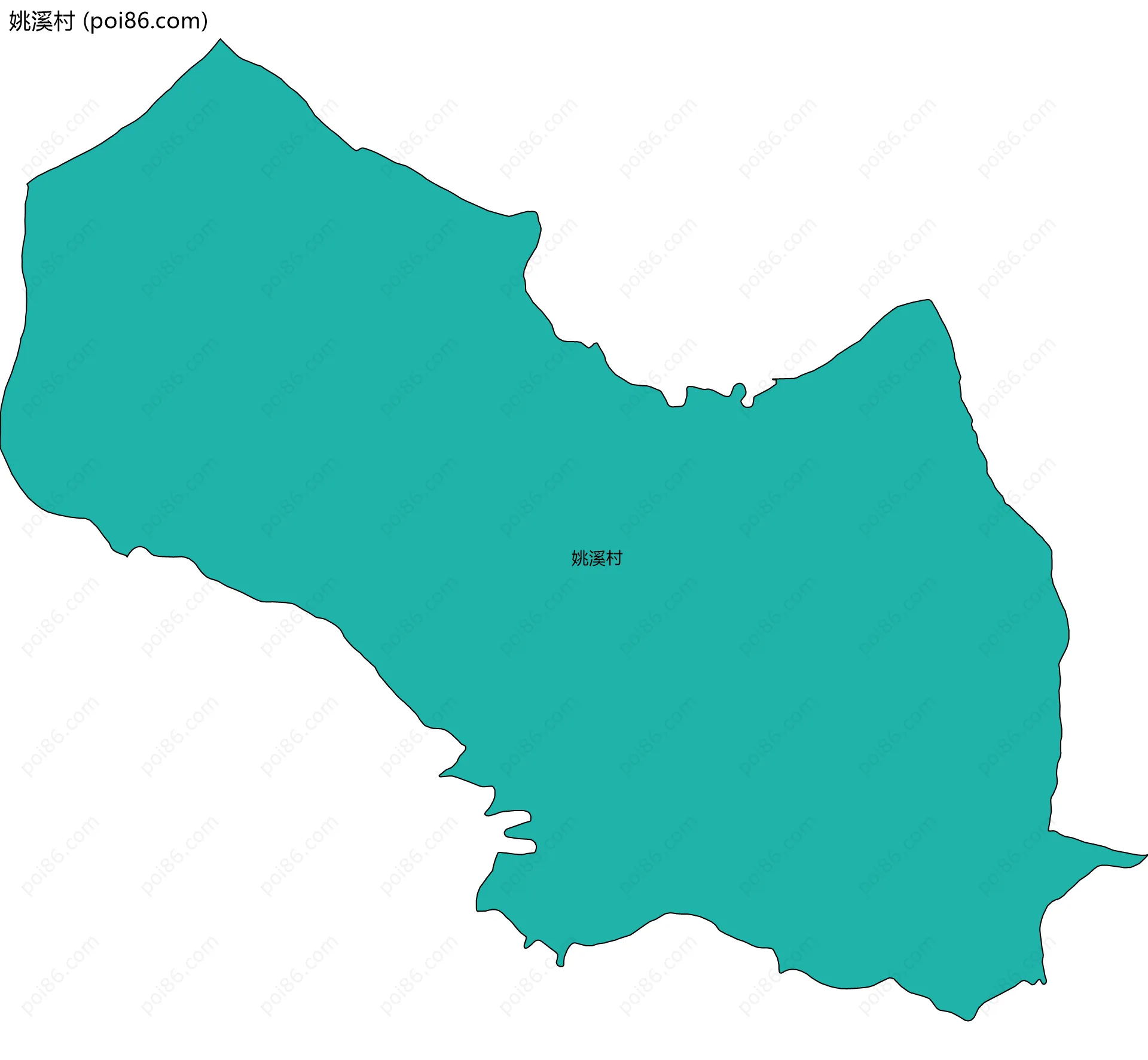 姚溪村边界地图