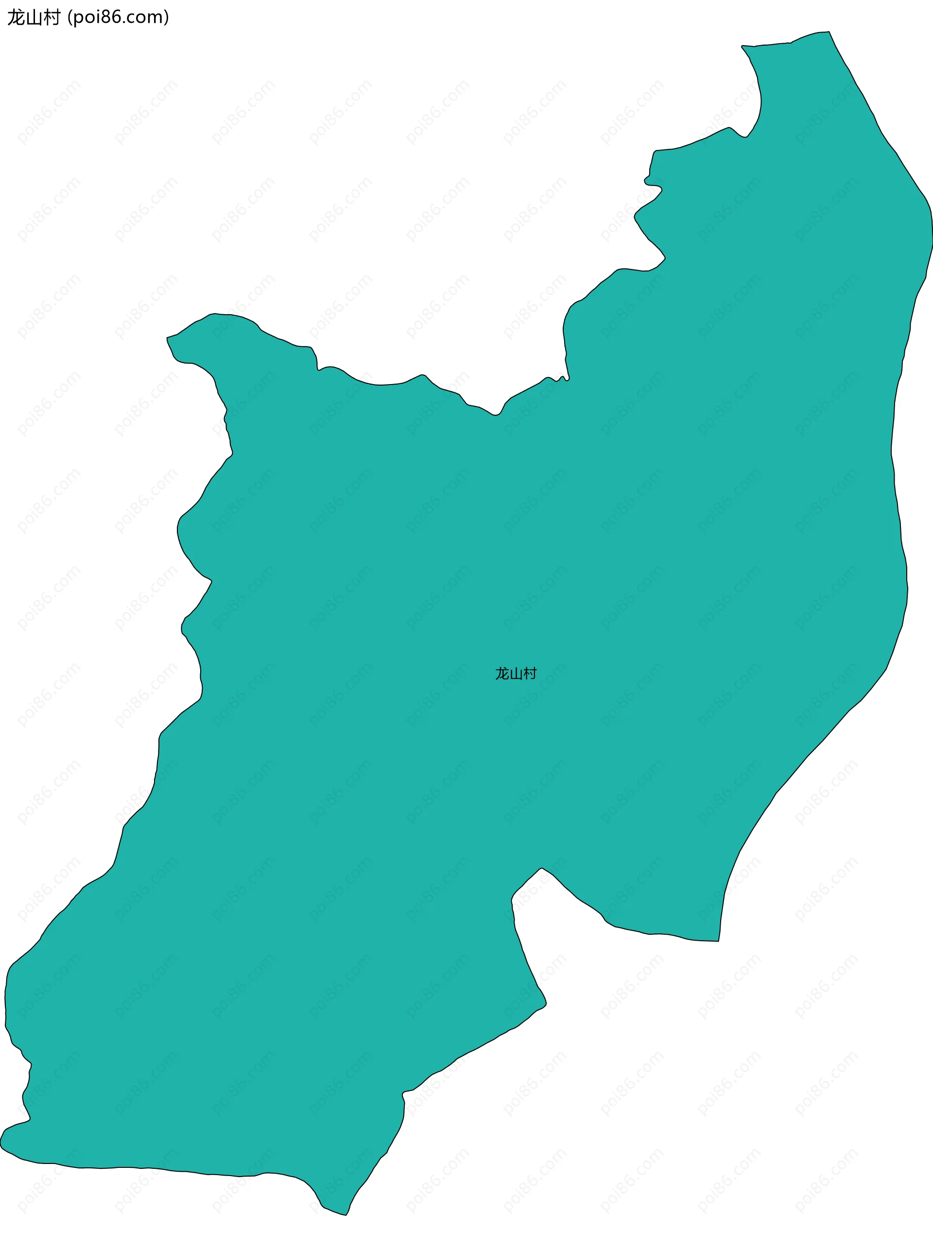 龙山村边界地图