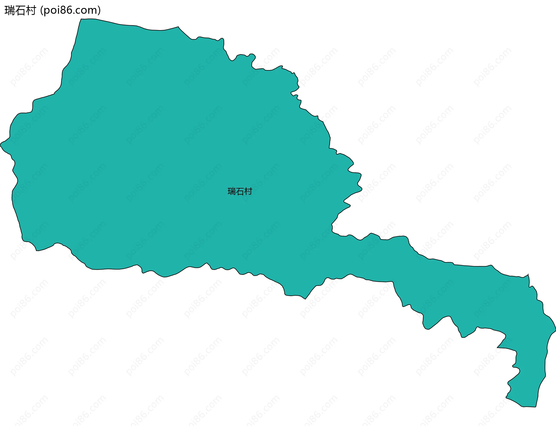 瑞石村边界地图