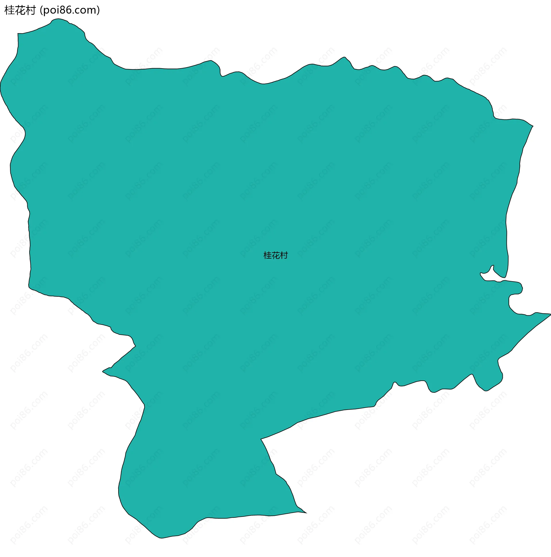 桂花村边界地图