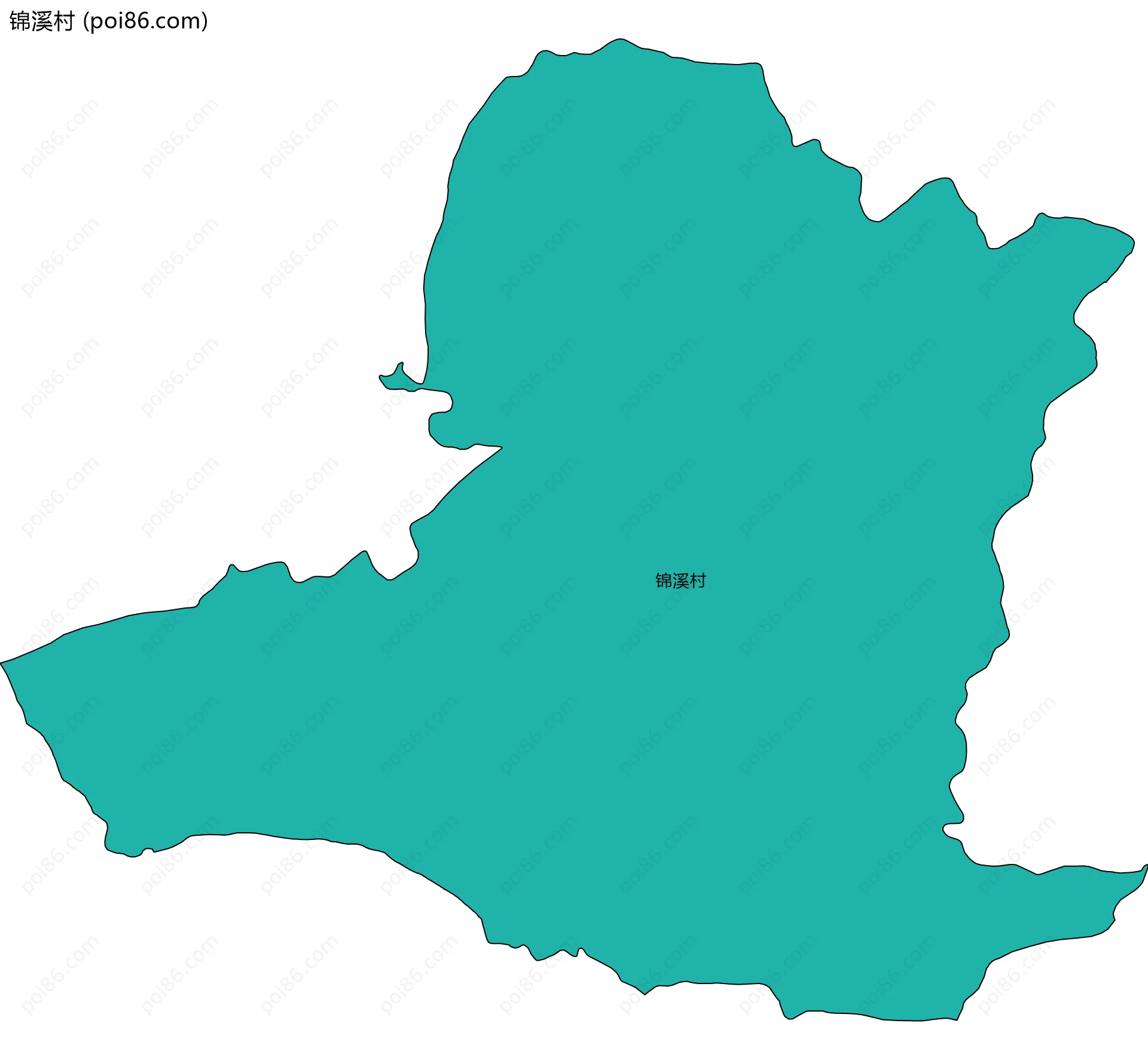 锦溪村边界地图