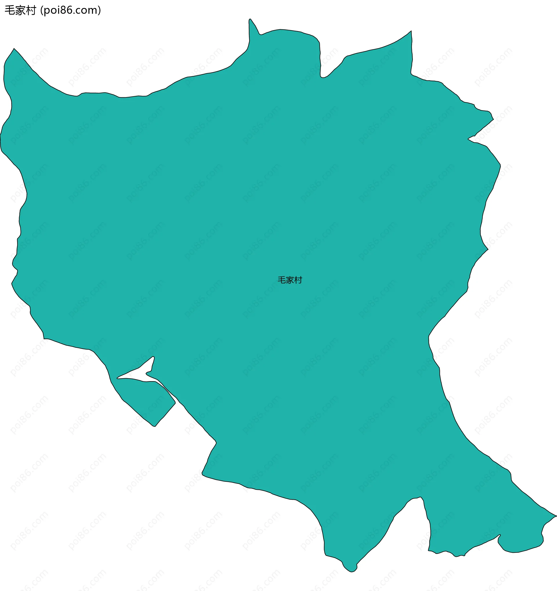 毛家村边界地图