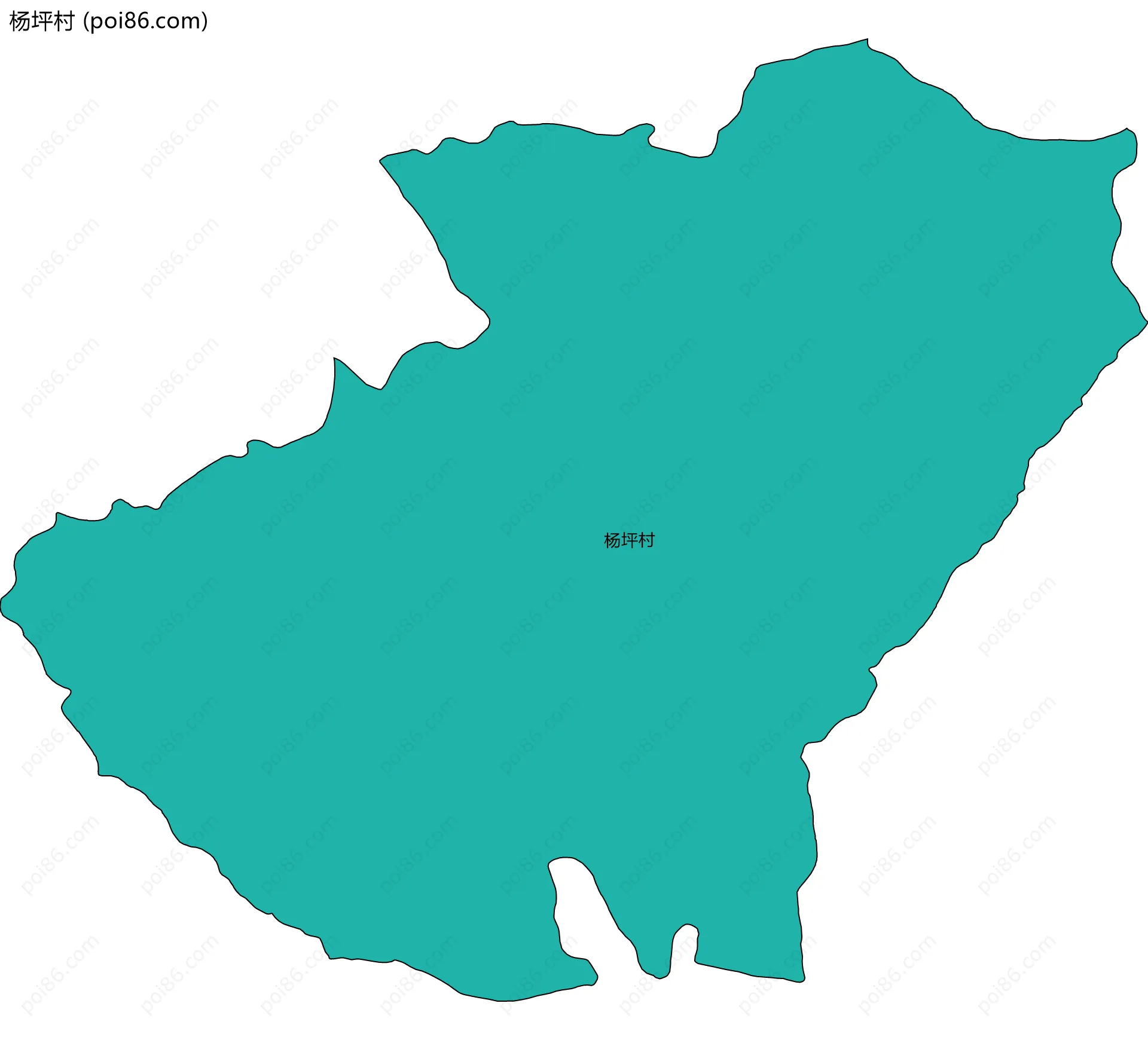 杨坪村边界地图