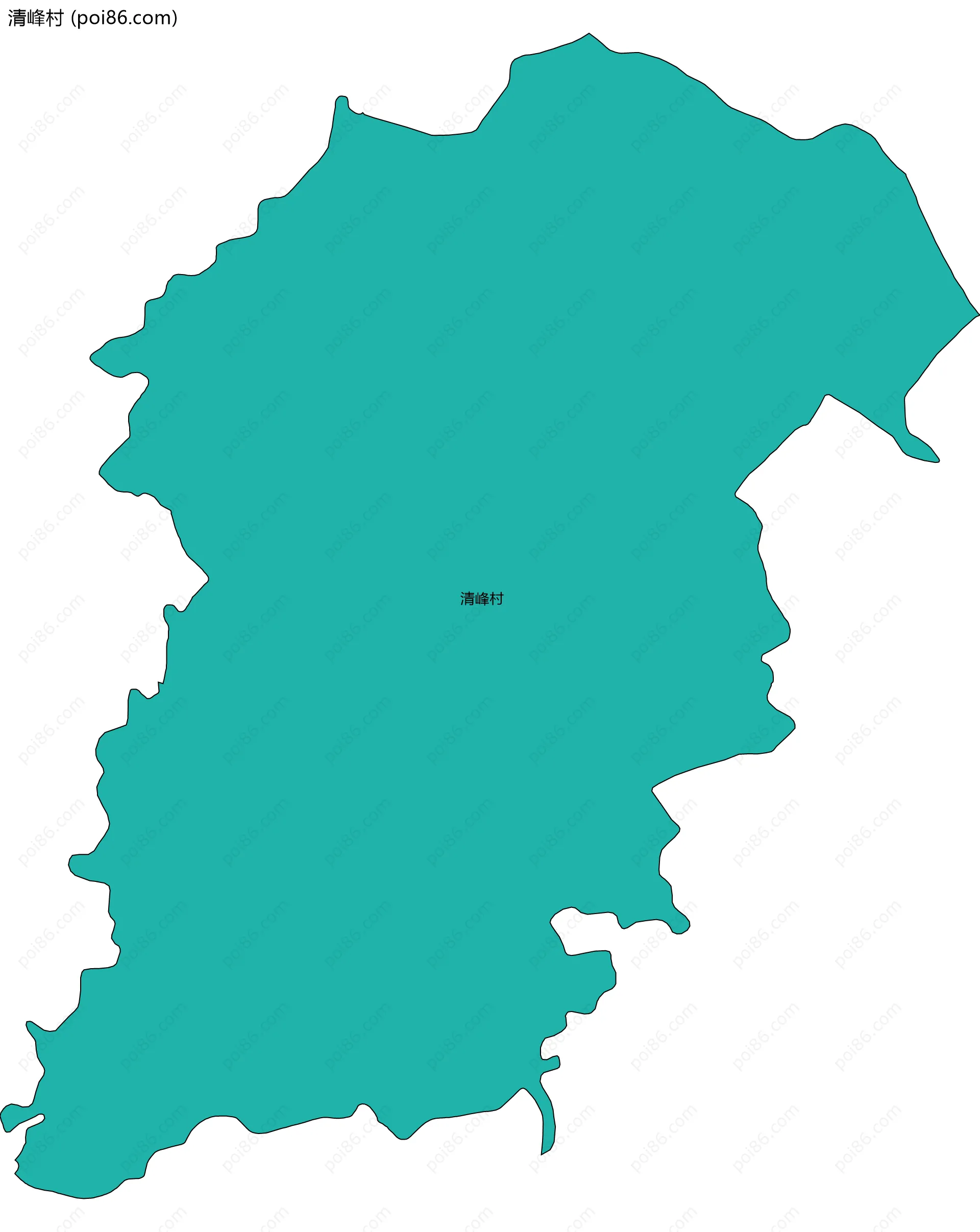 清峰村边界地图