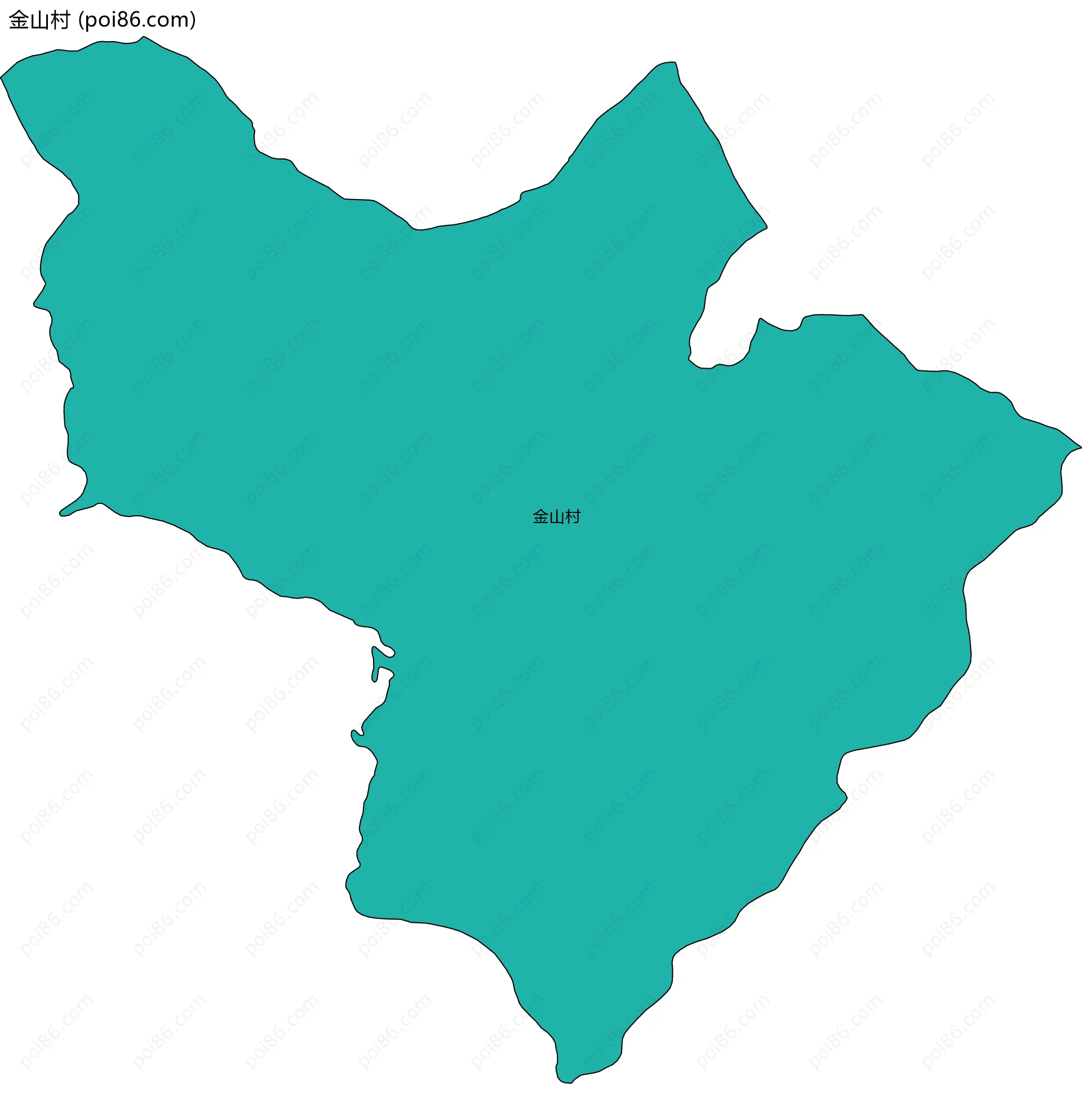 金山村边界地图