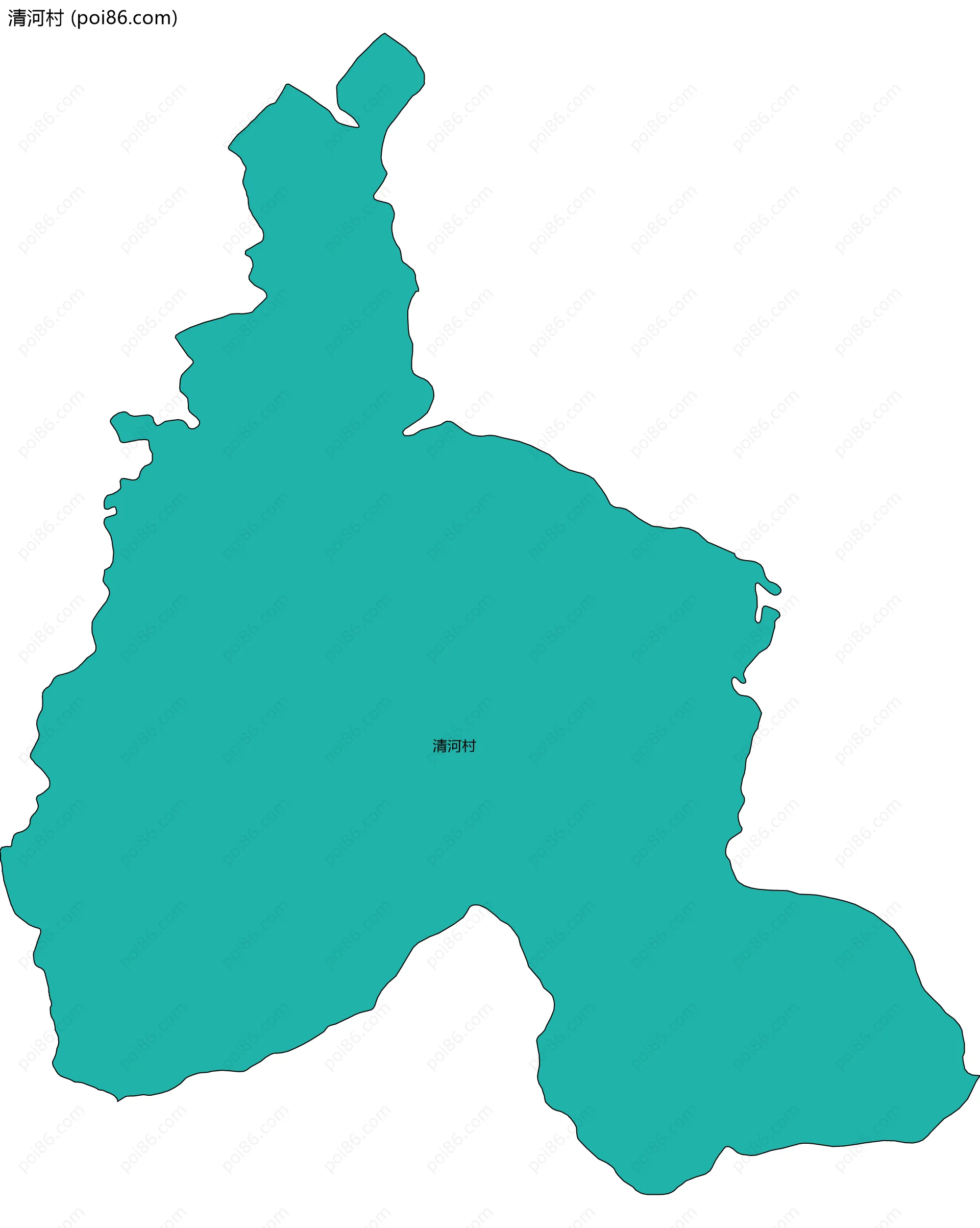 清河村边界地图