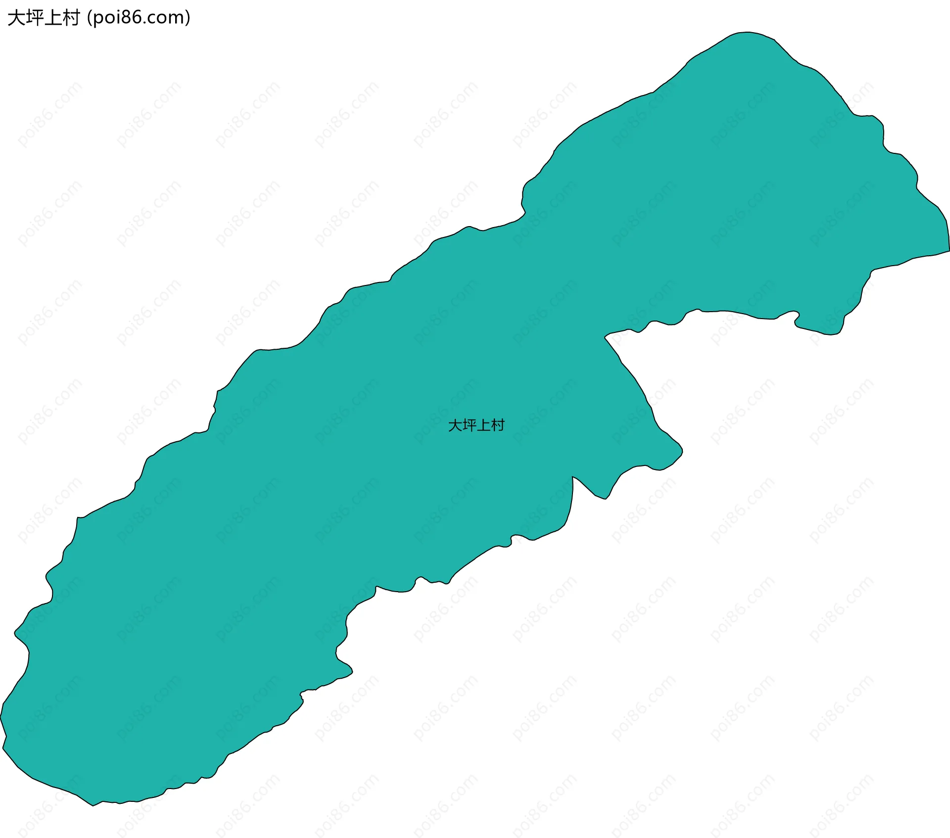 大坪上村边界地图