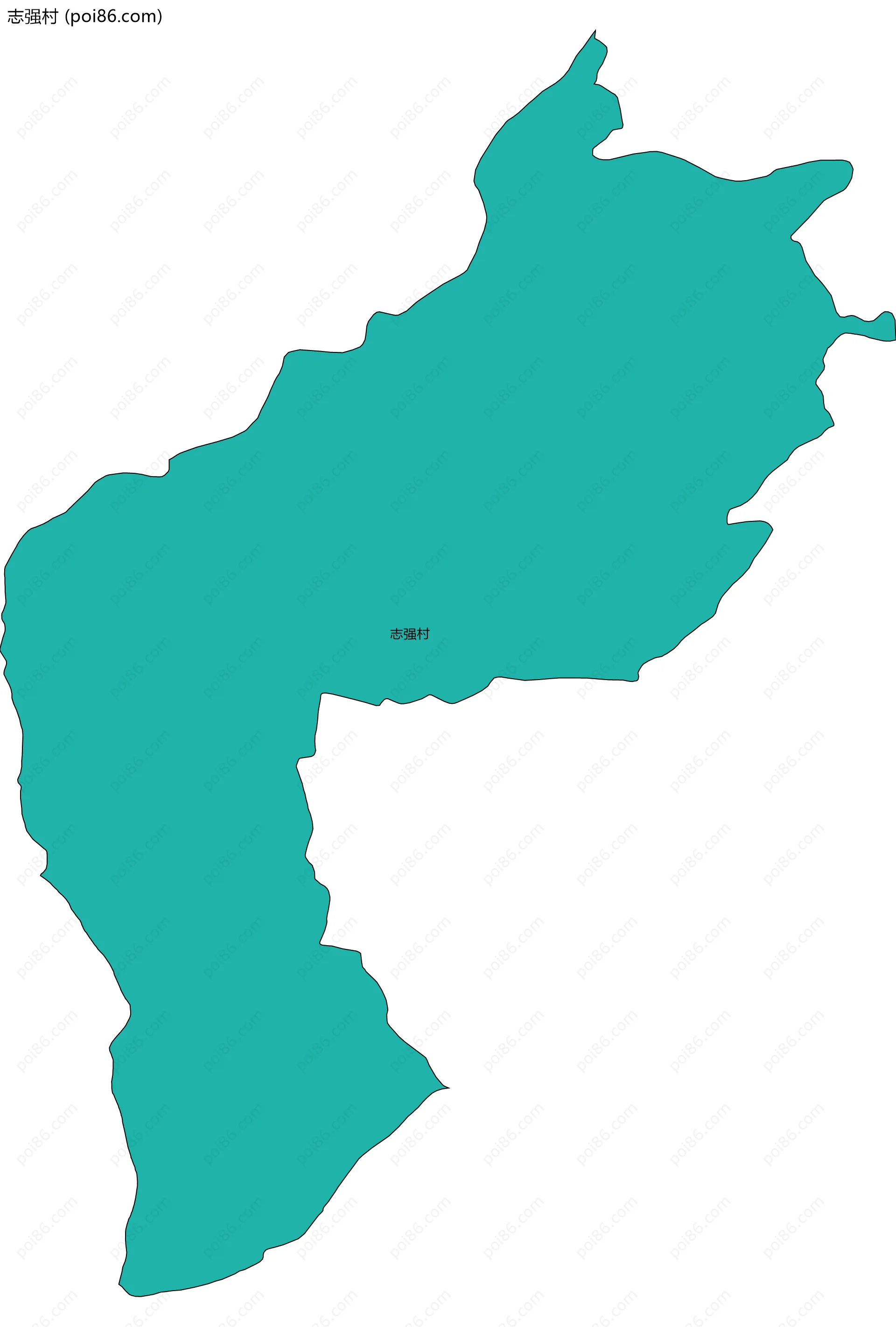 志强村边界地图