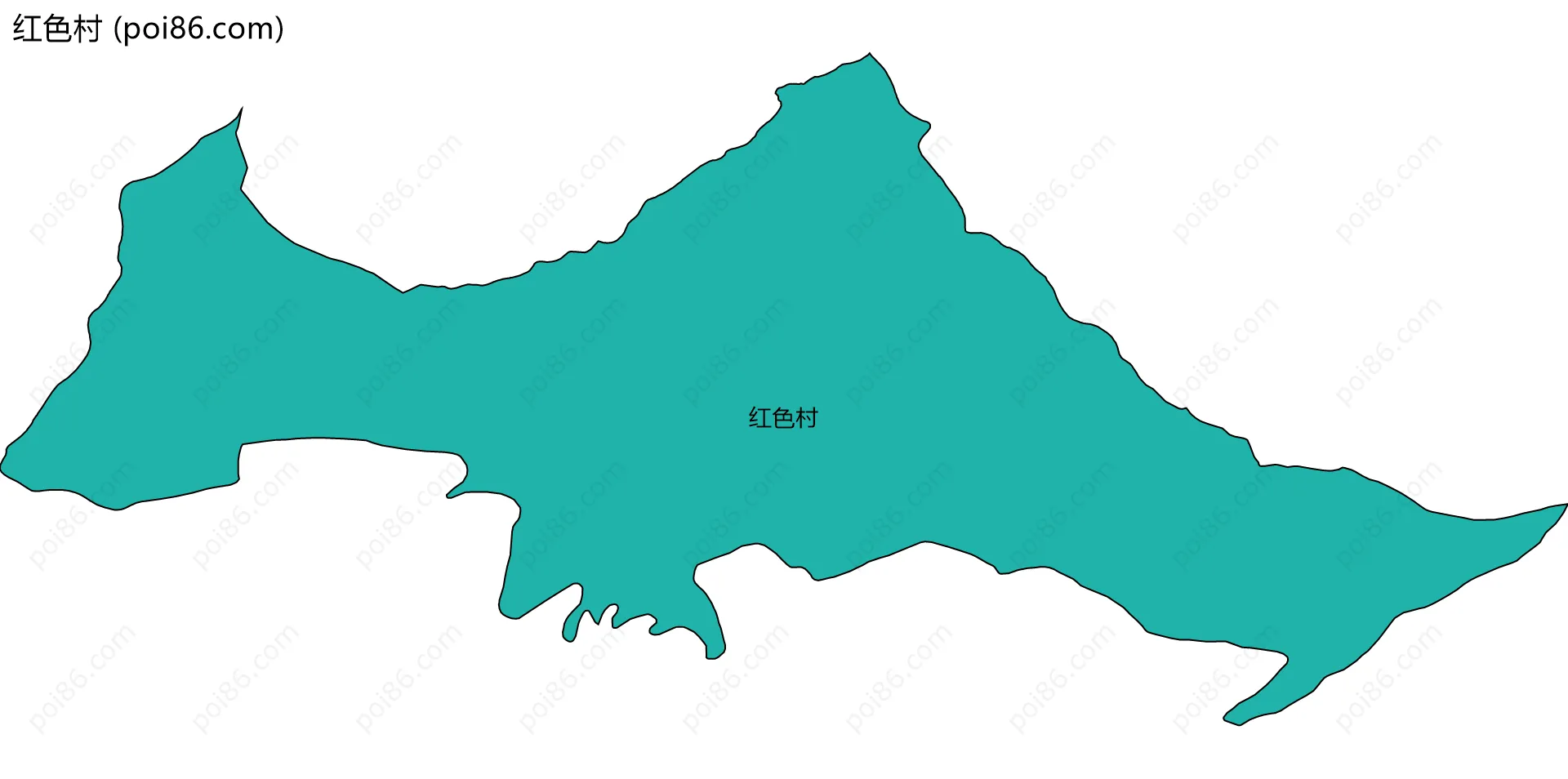 红色村边界地图