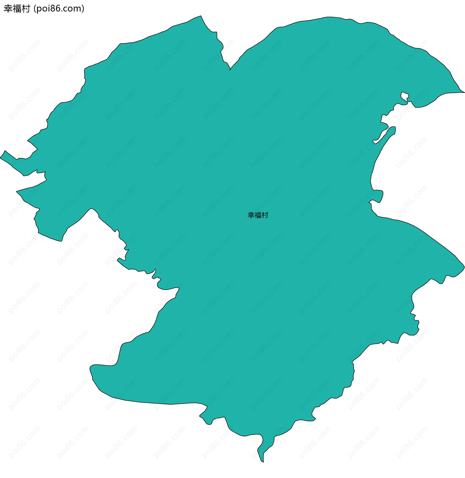 幸福村边界地图