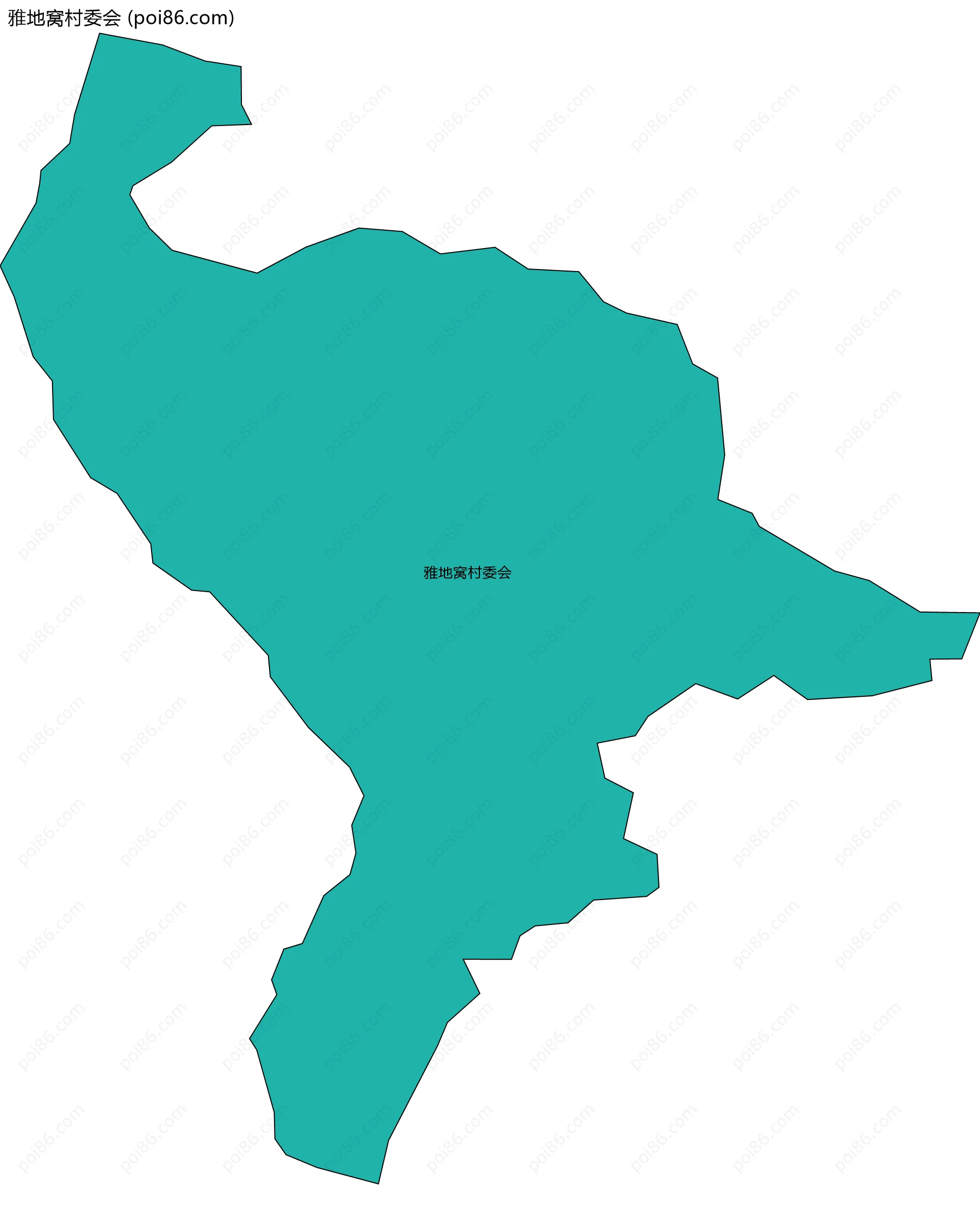 雅地窝村委会边界地图