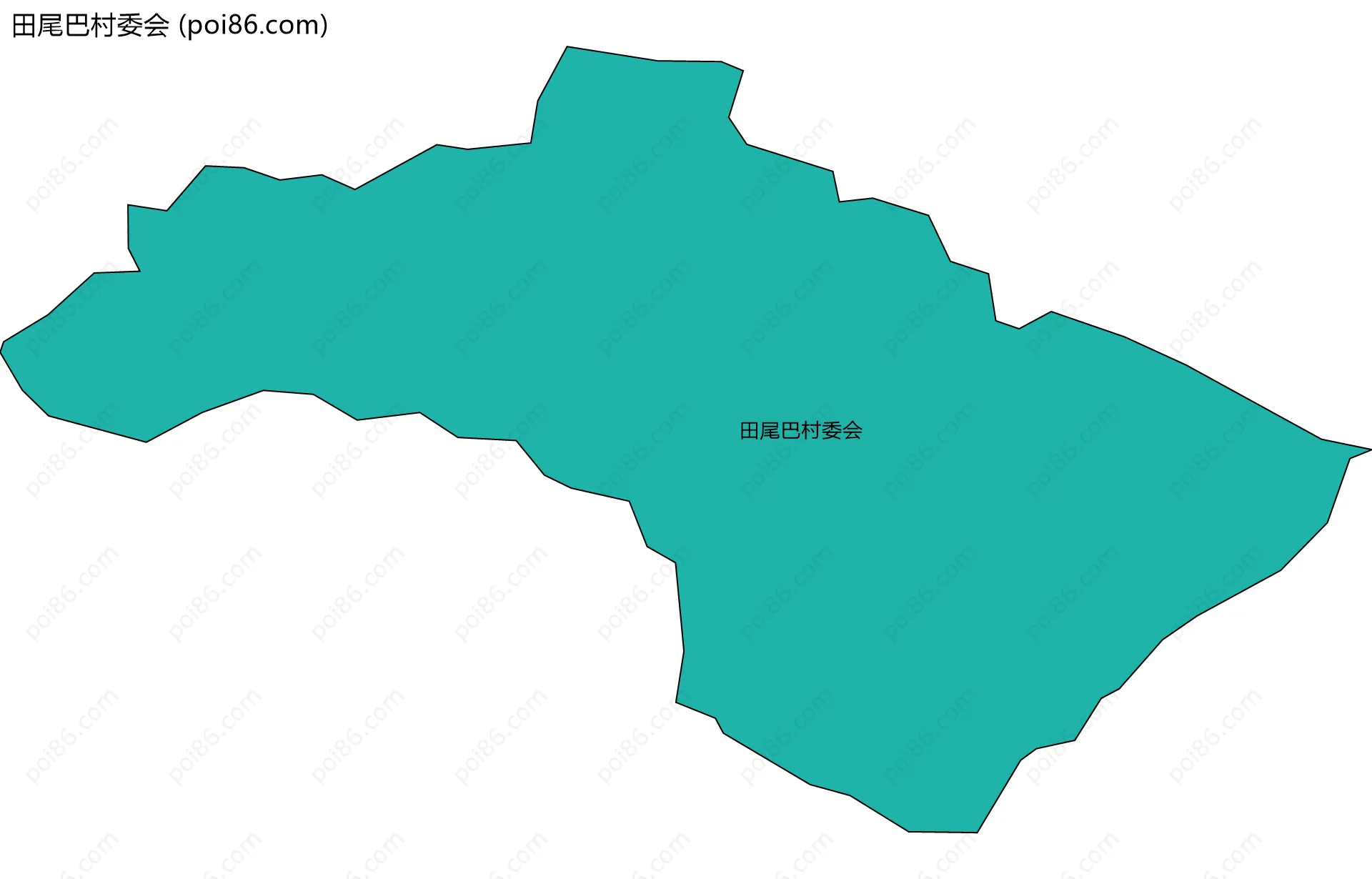 田尾巴村委会边界地图