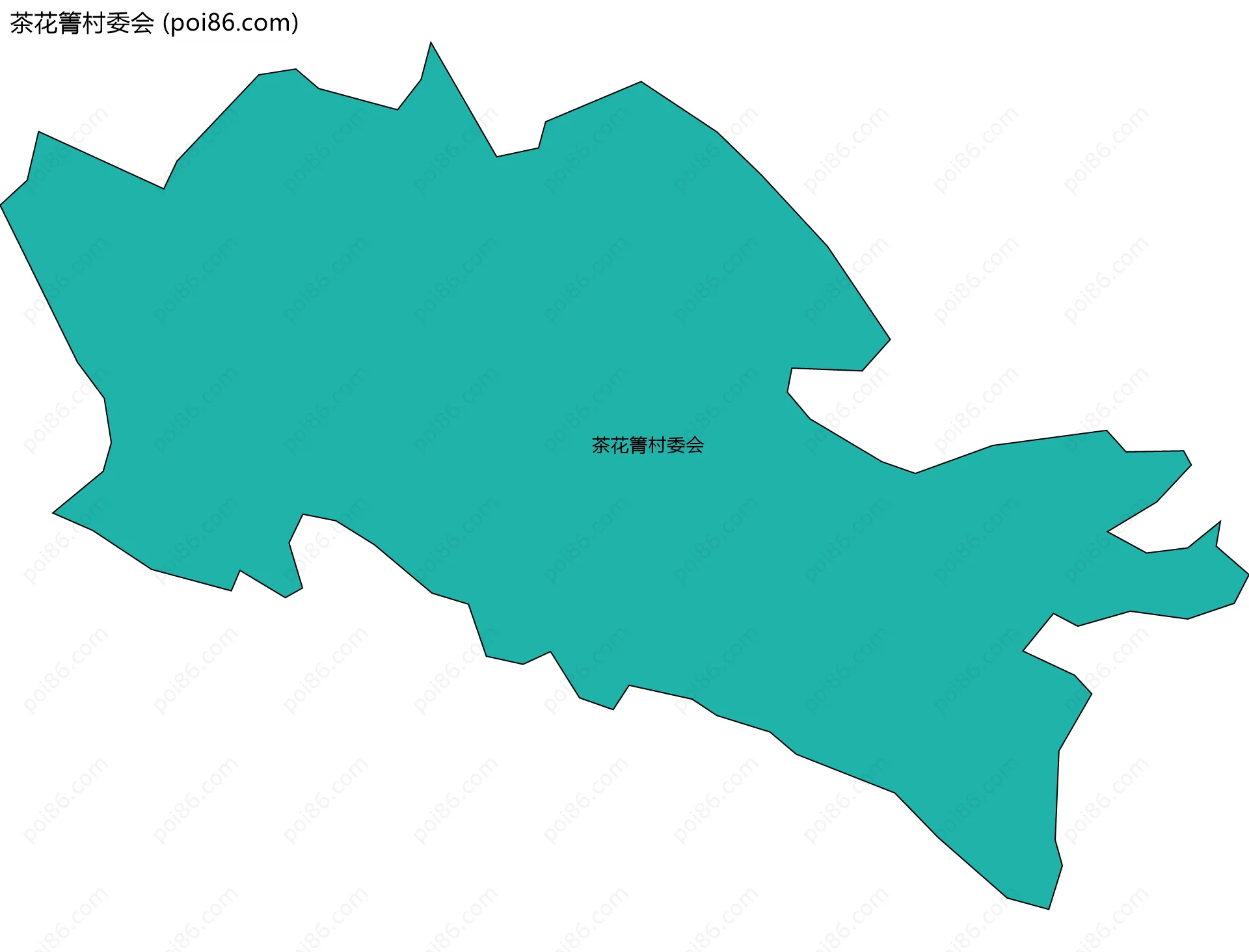 茶花箐村委会边界地图