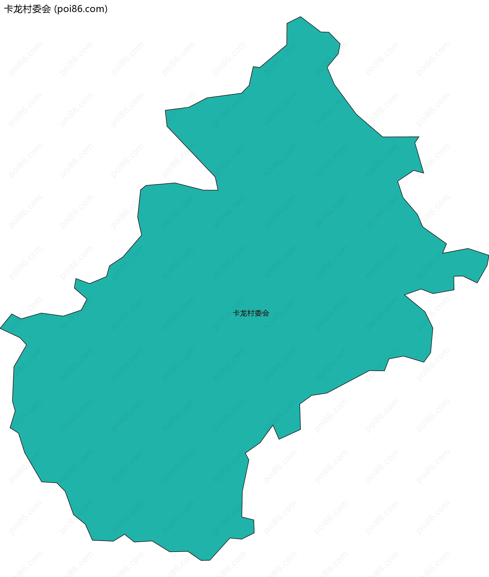 卡龙村委会边界地图
