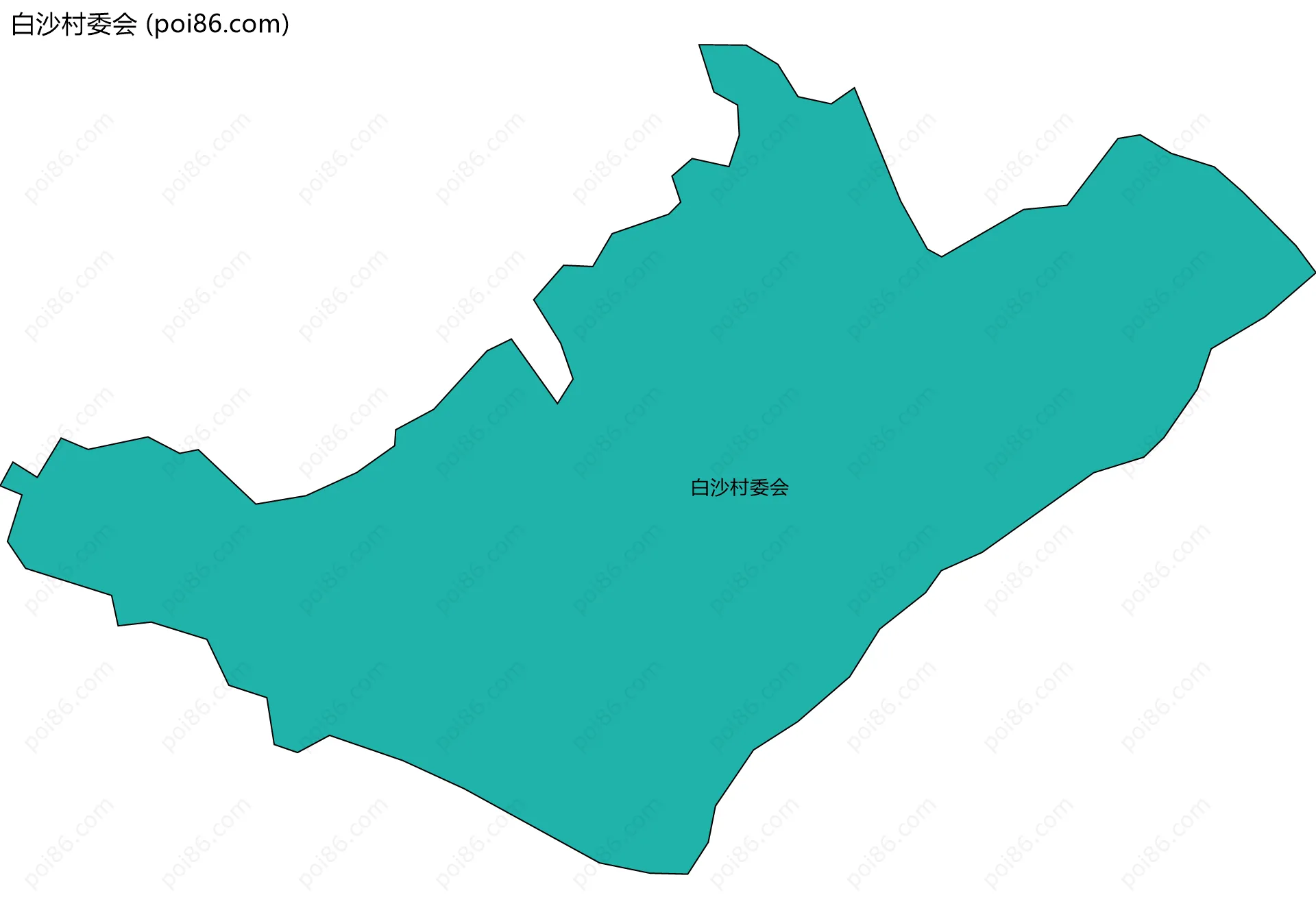 白沙村委会边界地图