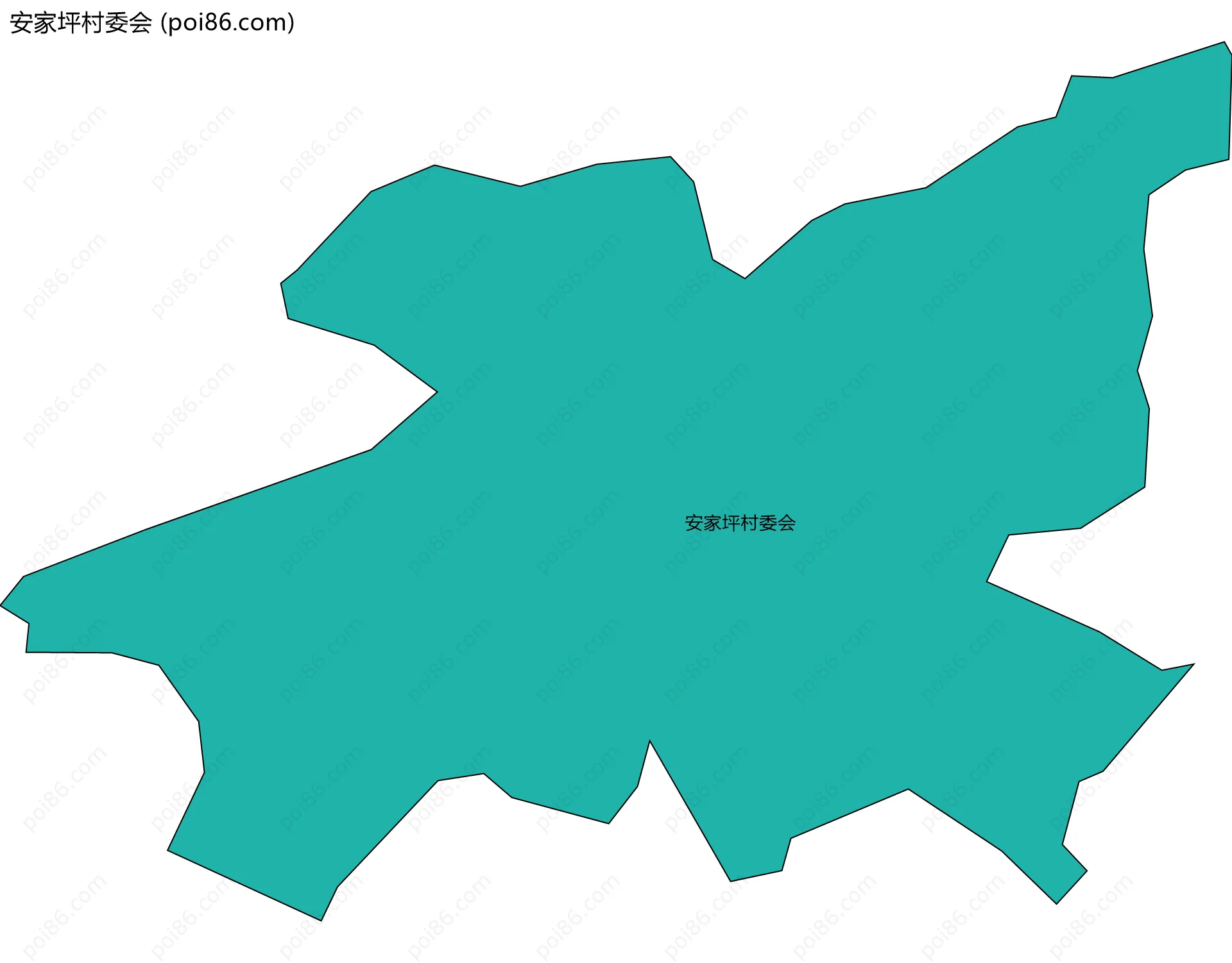 安家坪村委会边界地图
